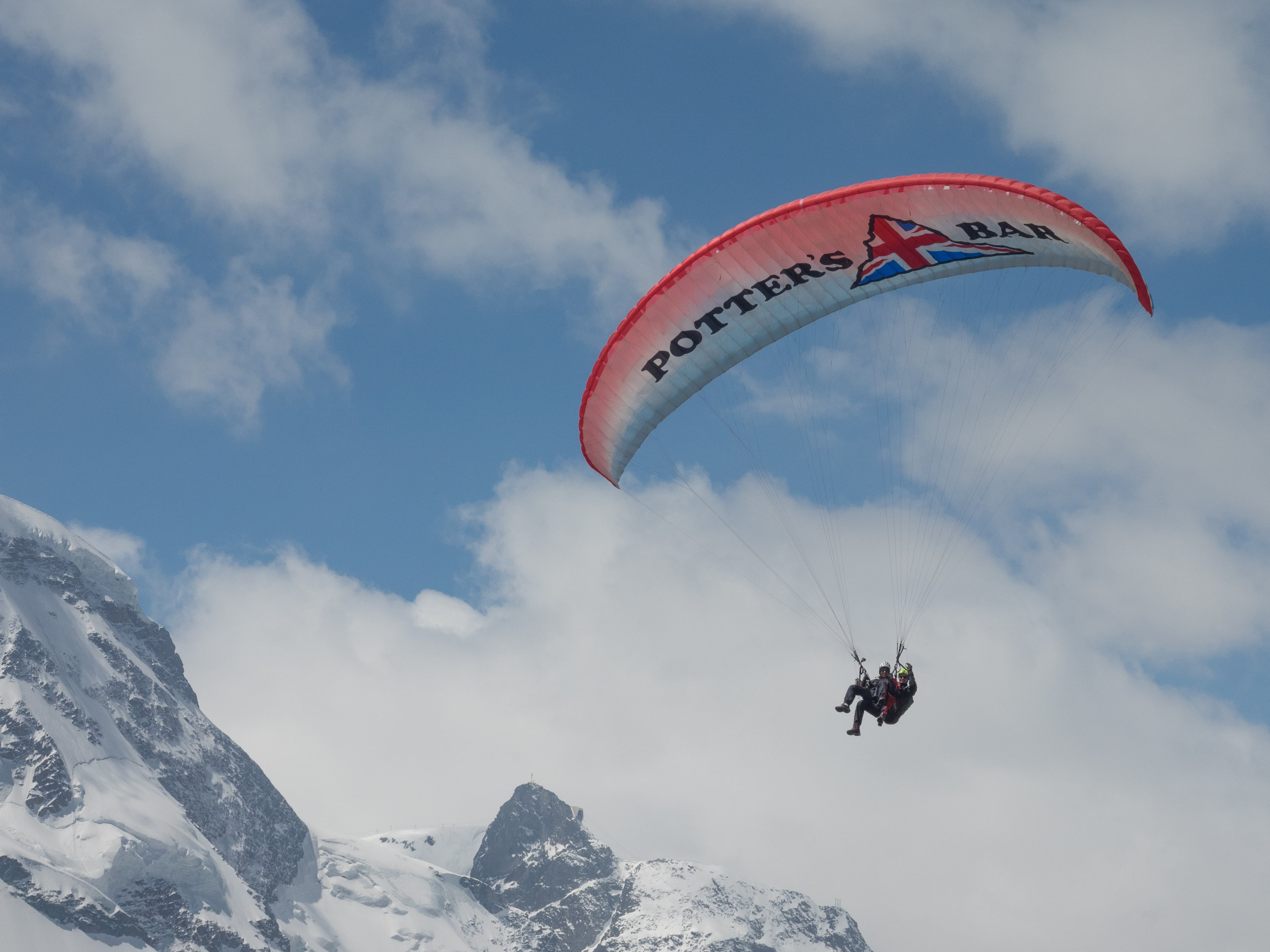 joy, real people, unrecognizable person, exhilaration, fly, freedom, zermatt, andi garba, extreme sports, leisure activity, sky, snowcapped mountain, nature, HD Wallpaper