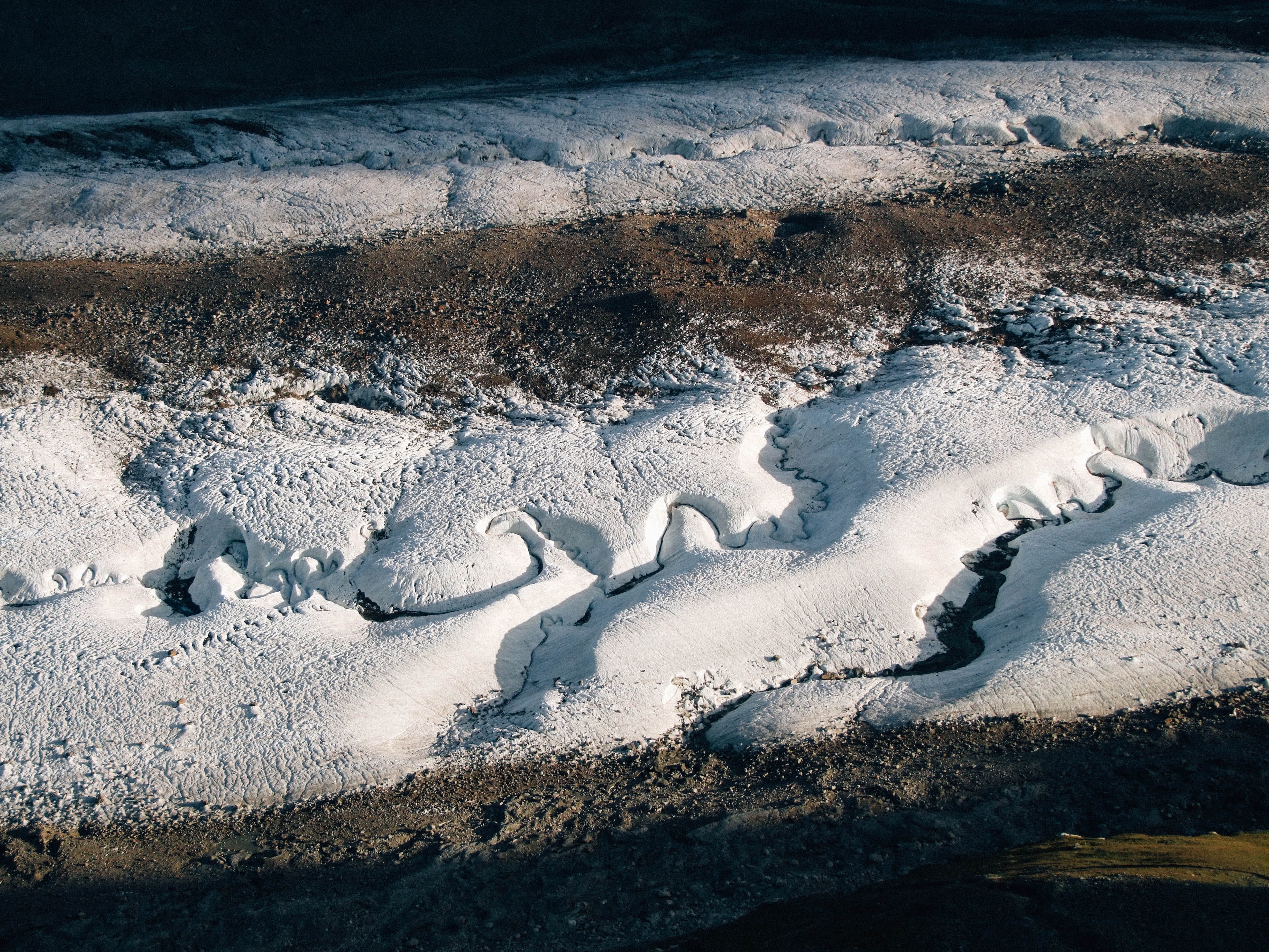 sunset, snow, glacier, beauty in nature, switzerland, high angle view, 4K, melting, winter, cold temperature, idyllic, tranquil scene, environment, tranquility, HD Wallpaper