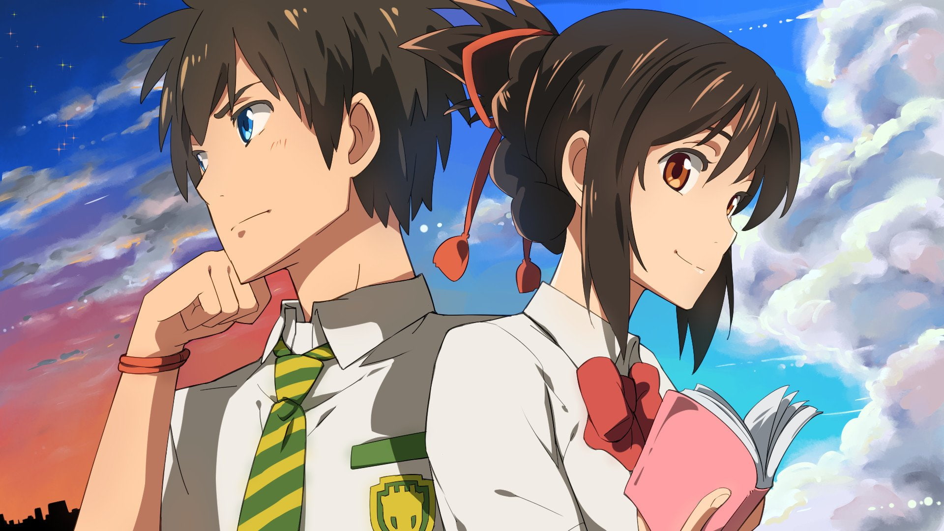 Mitsuha Miyamizu, 1080P, Taki Tachibana, Your Name., Anime, HD Wallpaper