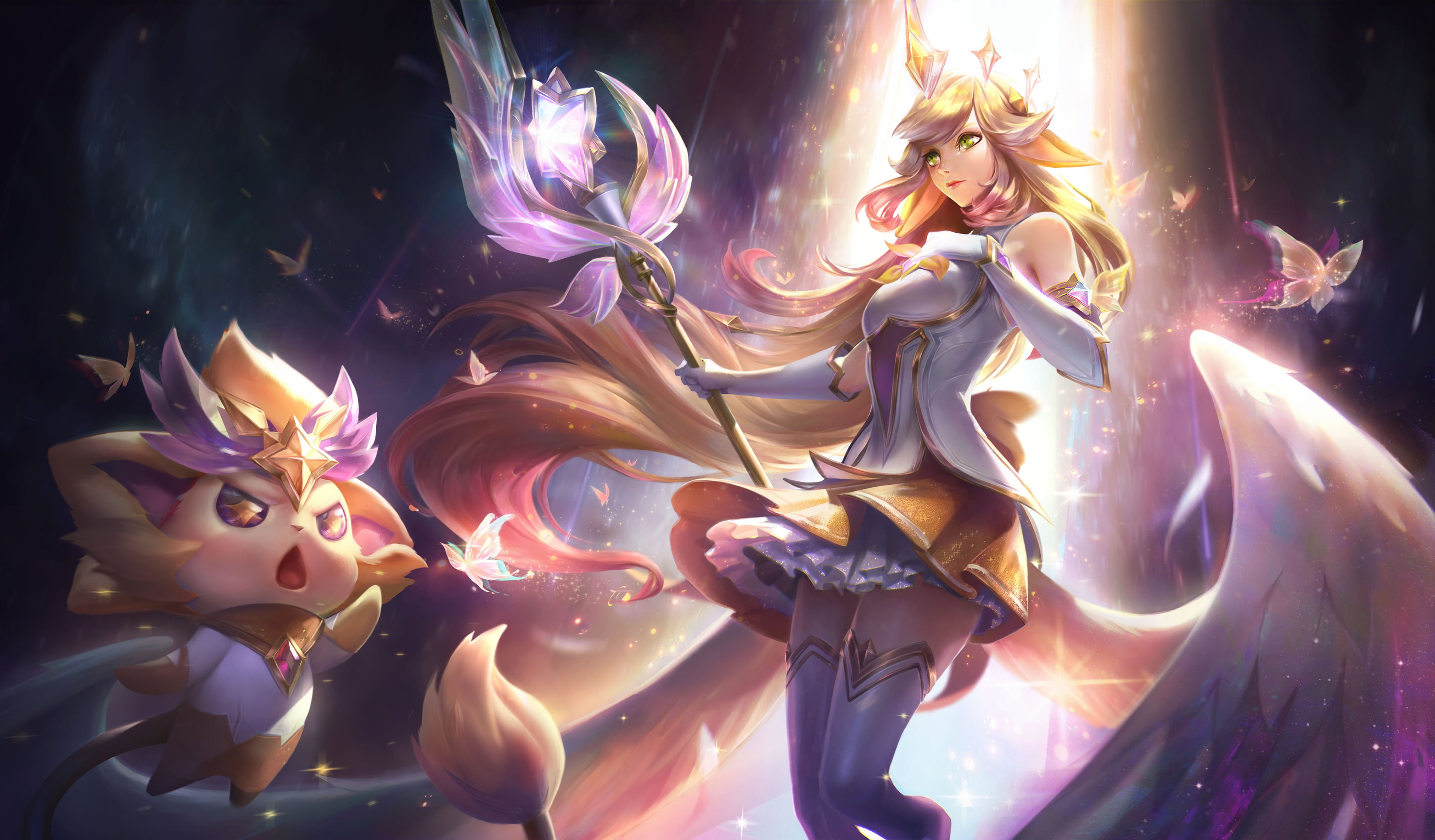 4K, Soraka (League of Legends), video game characters, League of Legends, HD Wallpaper
