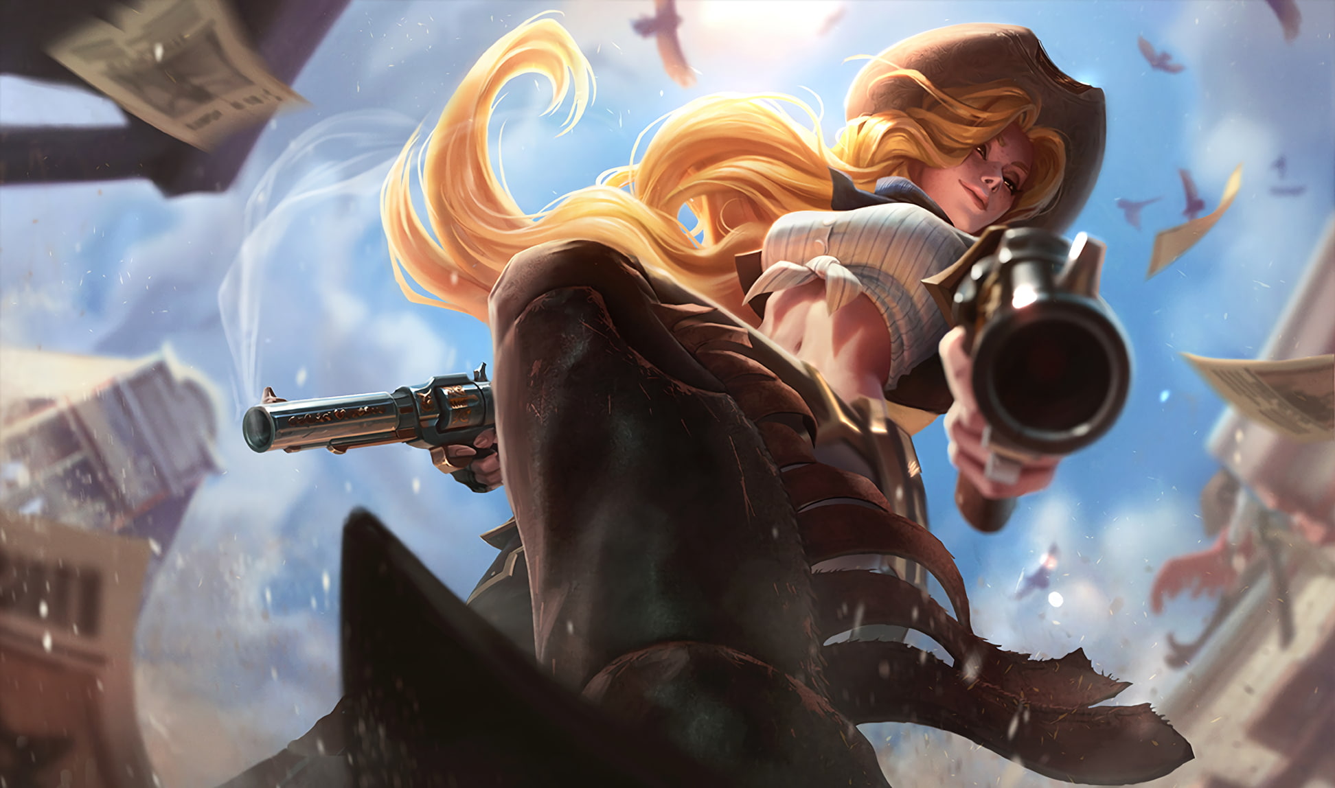 League of Legends, 1080P, weapon, Miss Fortune (League of Legends), HD Wallpaper