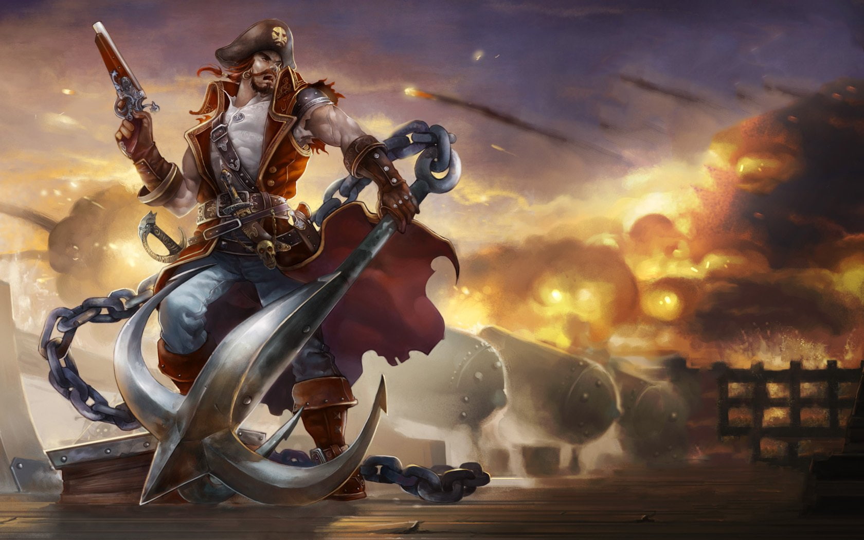 gangplank, 720P, legends, pirates, league, HD Wallpaper