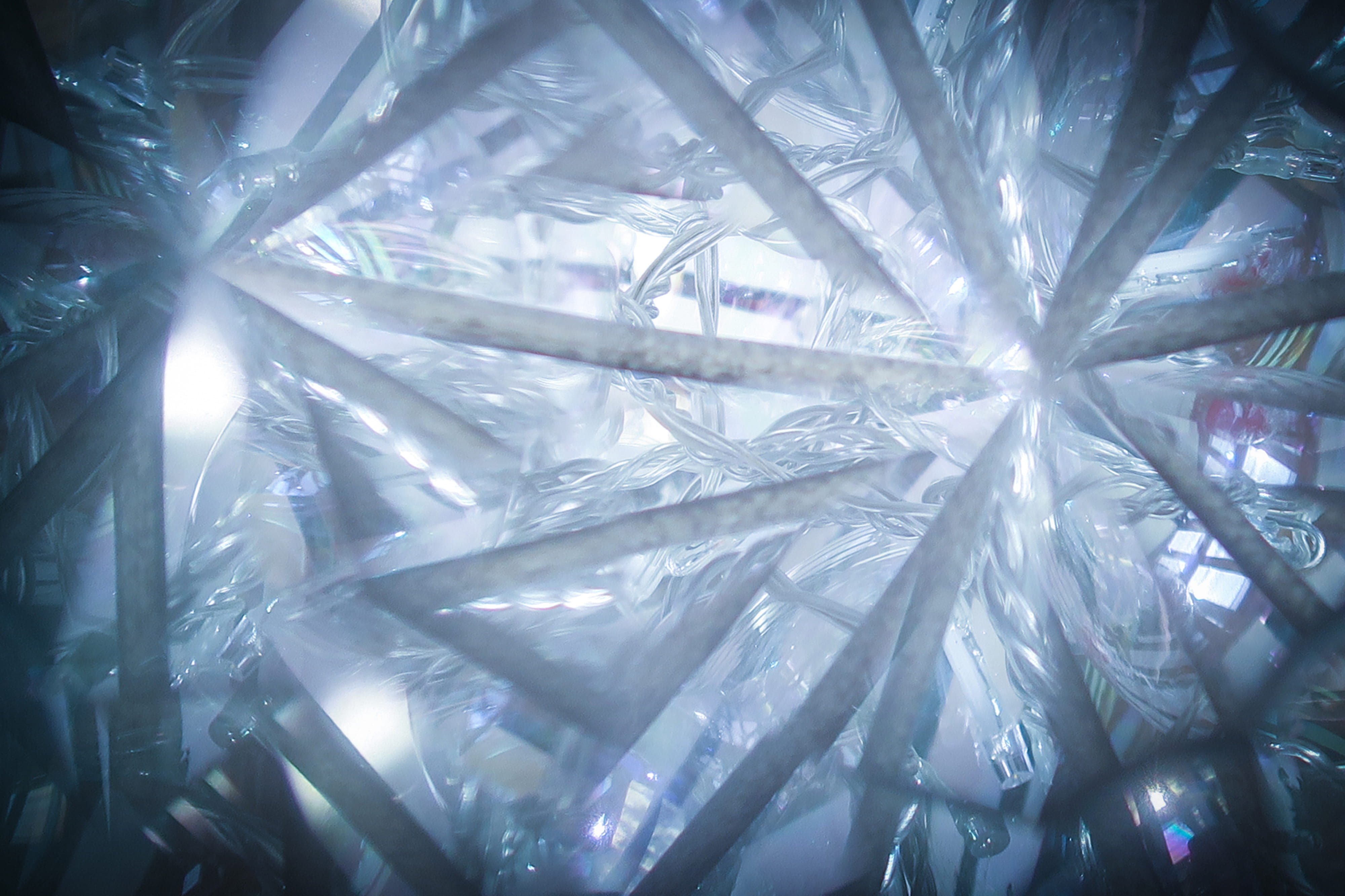 plant, indoors, day, full frame, abstract, white color, crystal, pattern, light, shiny, no people, textures, polythene, illusion, tangled, backgrounds, HD Wallpaper