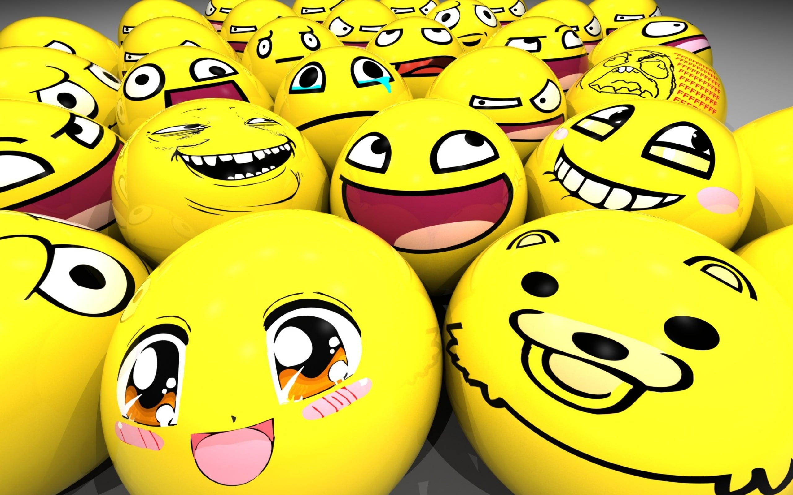 multi Colored, Kawai, happiness, creativity, indoors, close-up, humor, cheerful, emoji, representation, cartoon, art and craft, laughing, fun, HD Wallpaper