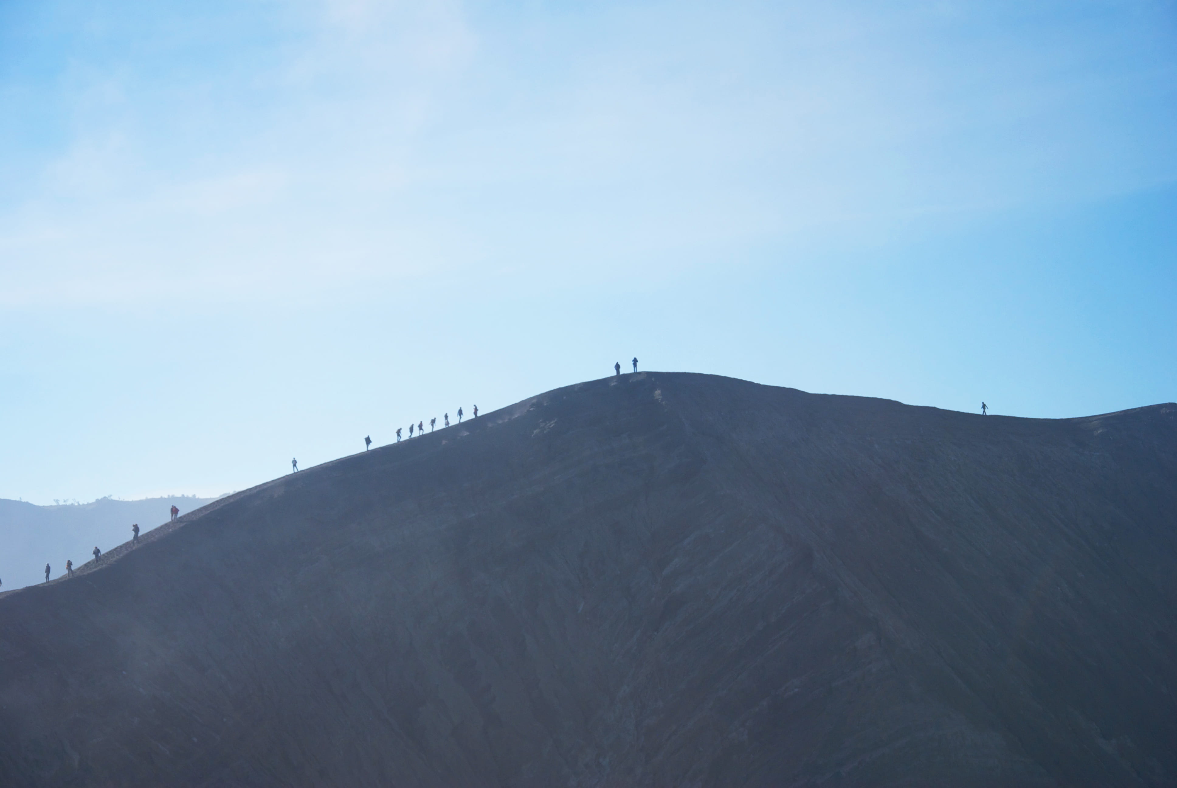nature, beauty in nature, people, scenics - nature, view, bromo, no people, sky, architecture, mountain, 4K, landscape, low angle view, environment, cloud - sky, HD Wallpaper