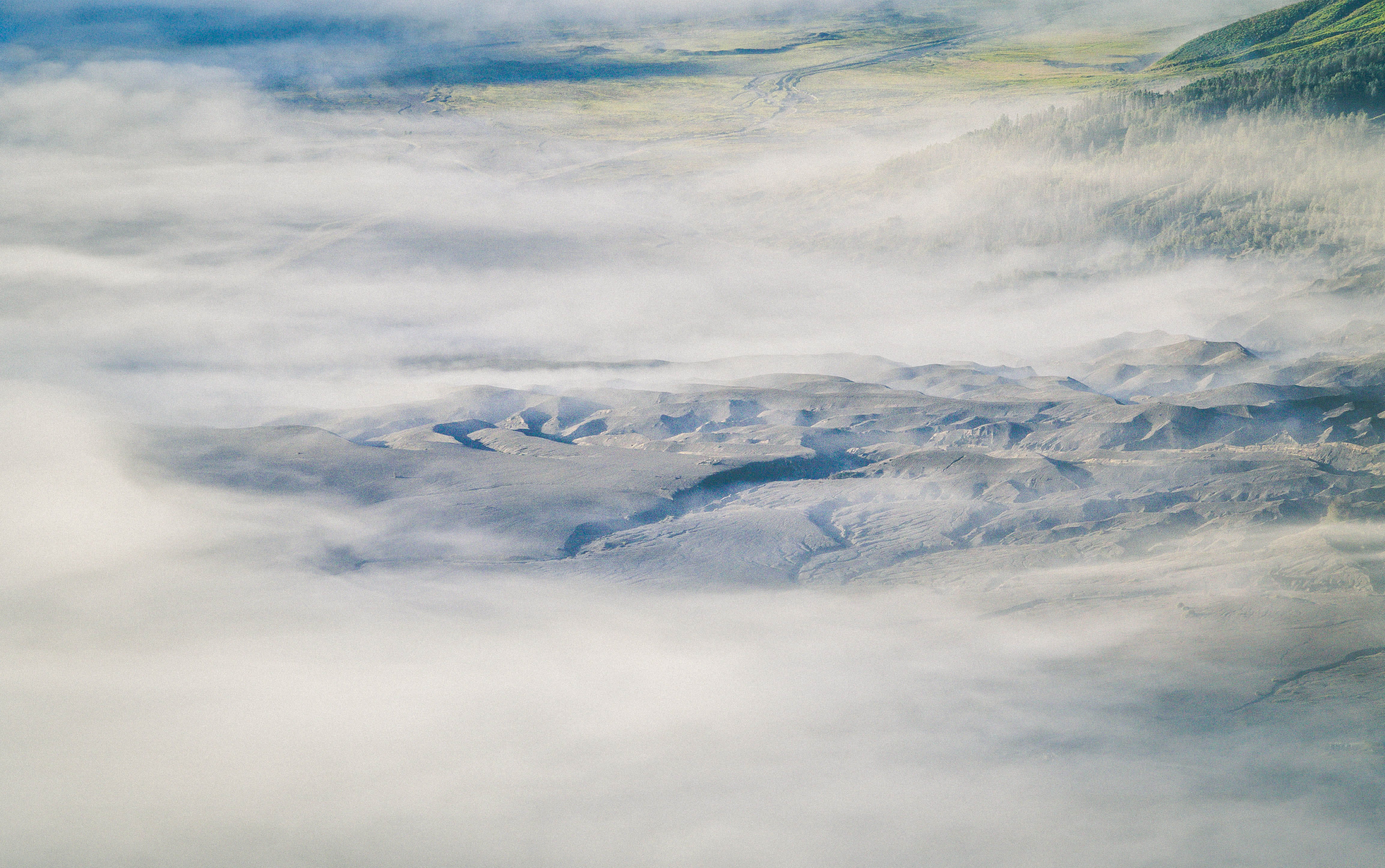 volcano soil, snow, cloud - sky, scenics - nature, outdoors, sky, non-urban scene, beauty in nature, mountain, active volcano, mount batok, mount bromo, HD Wallpaper