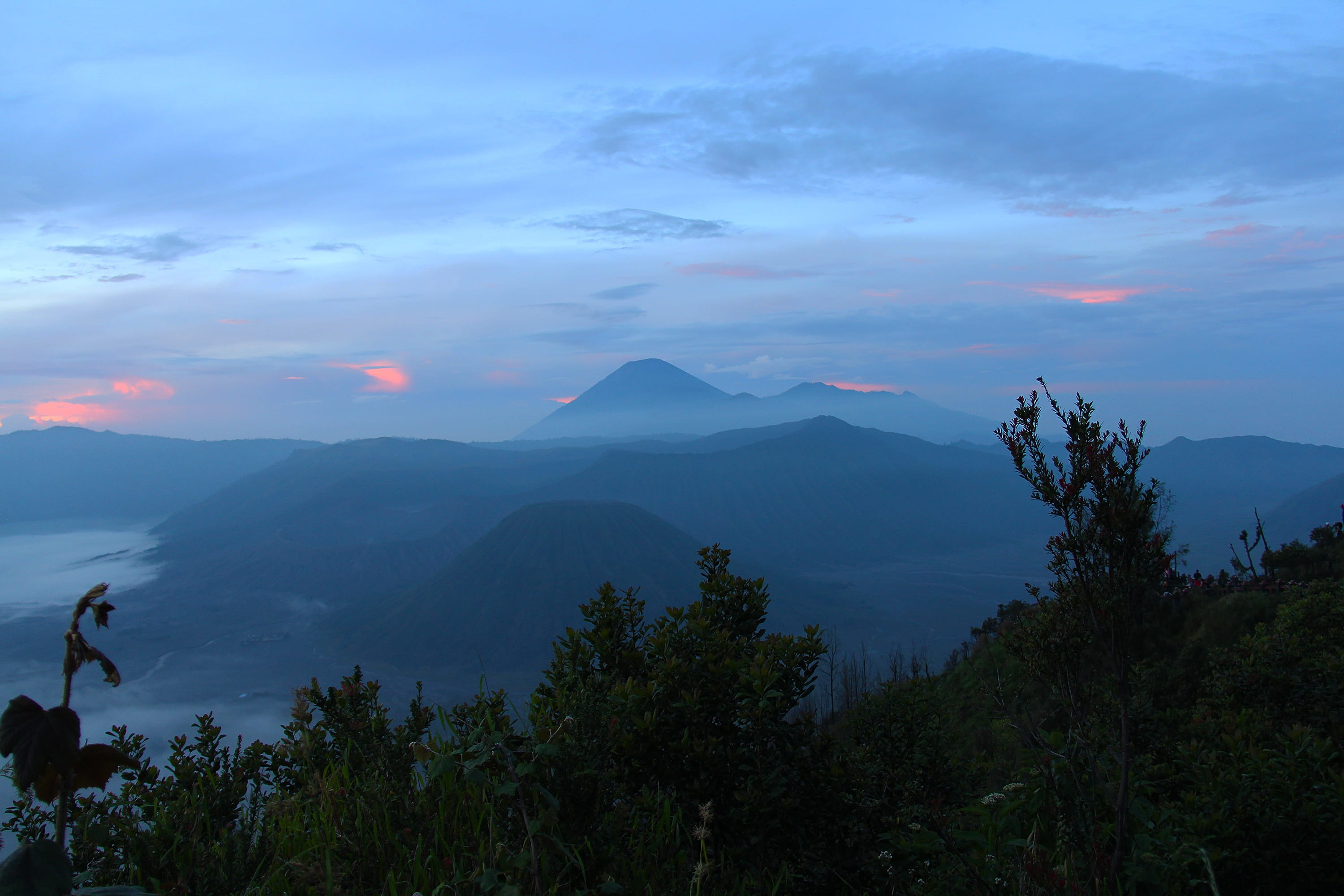 magnificent, cloud - sky, morning, scenics - nature, no people, sunrise, indonesia, sky, attraction, panoramic, nature, mountain, landscape, tree, non-urban scene, HD Wallpaper