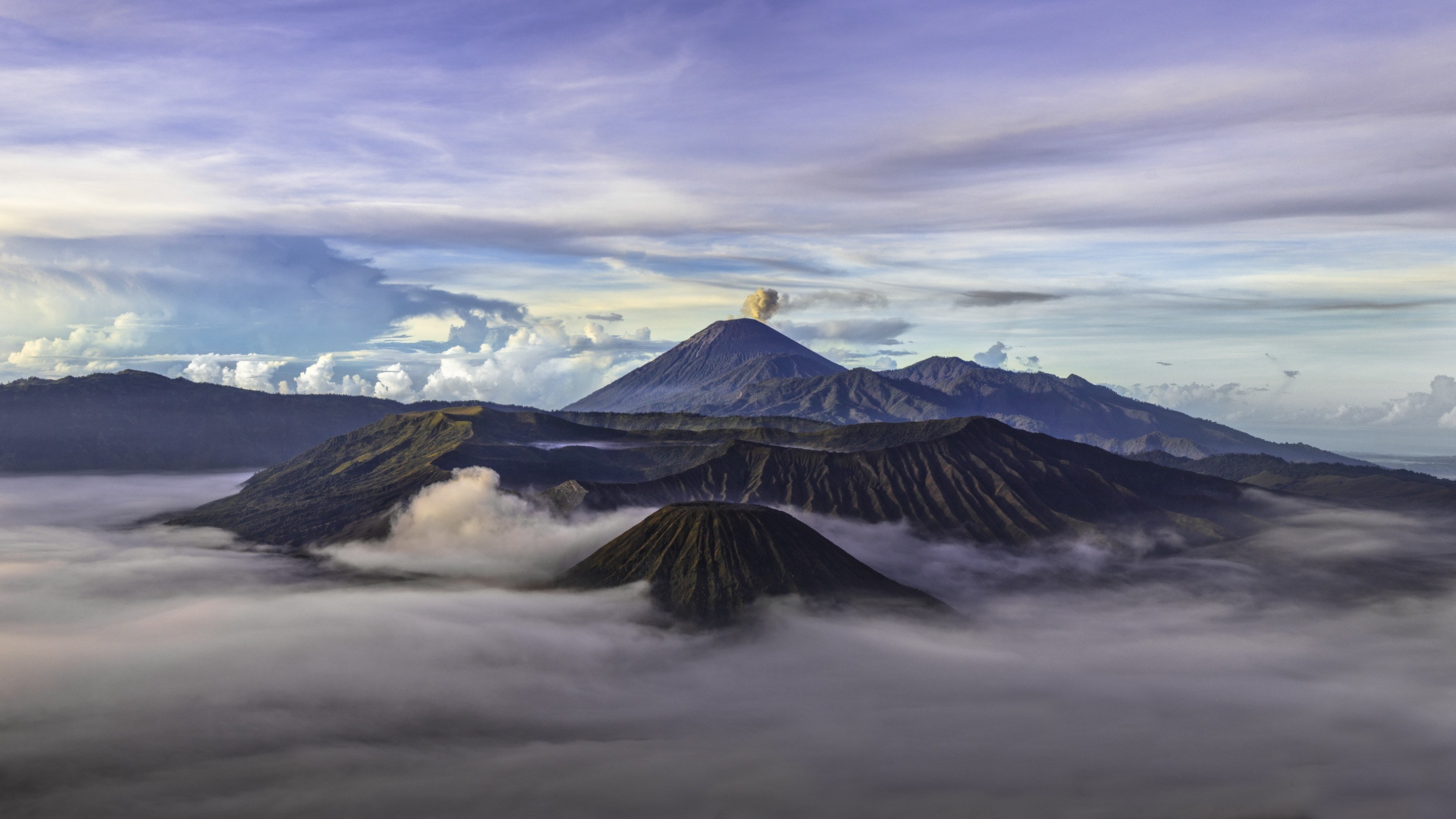 tranquil scene, mountain peak, no people, landscape, land, volcanic crater, volcano, outdoors, scenics - nature, 2K, non-urban scene, idyllic, mountain, HD Wallpaper