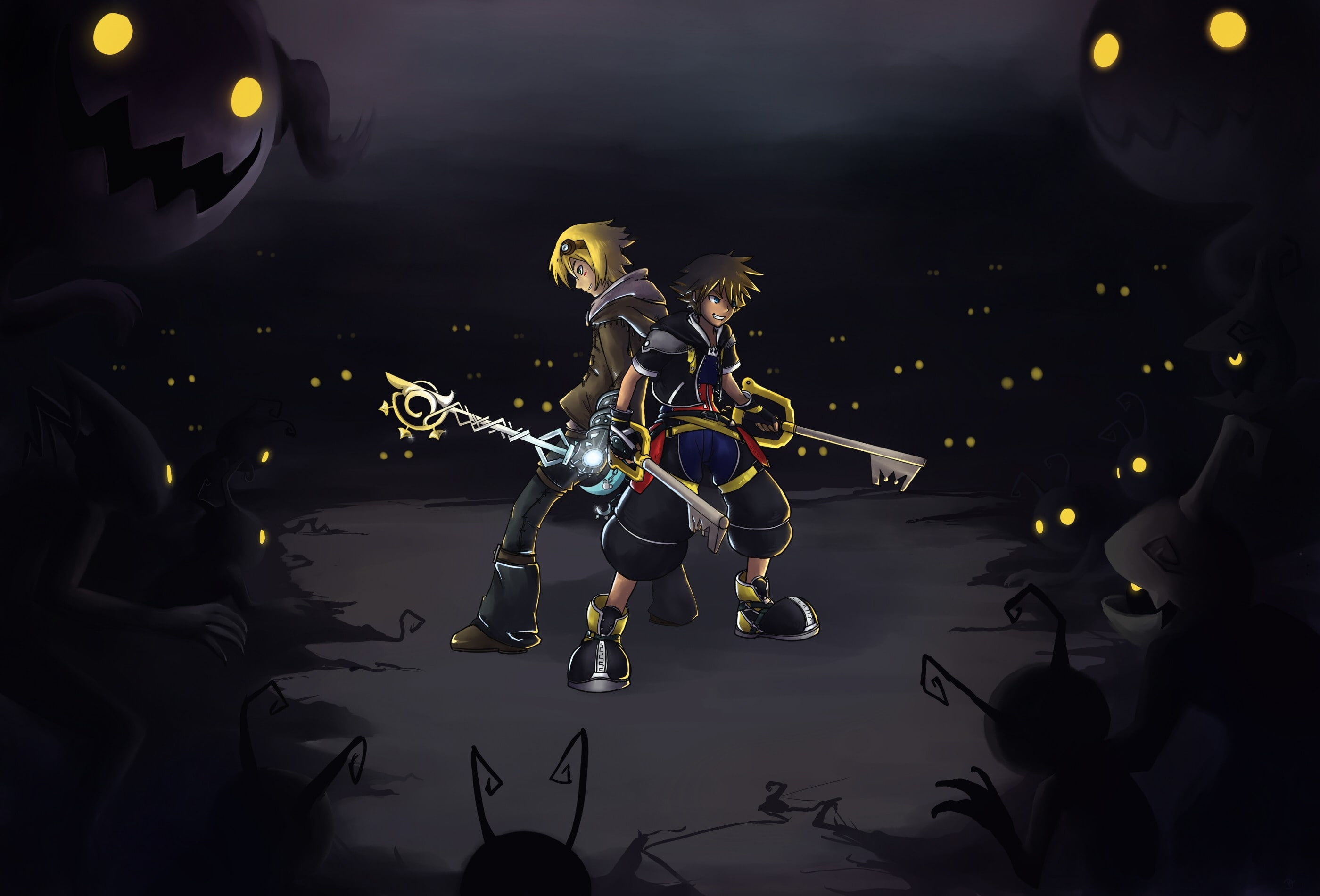 hearts, sora, 2K, hd, legends, x, league, dangerous, Kingdom Hearts, art, League of Legends, games, ezreal, video, kingdom, HD Wallpaper