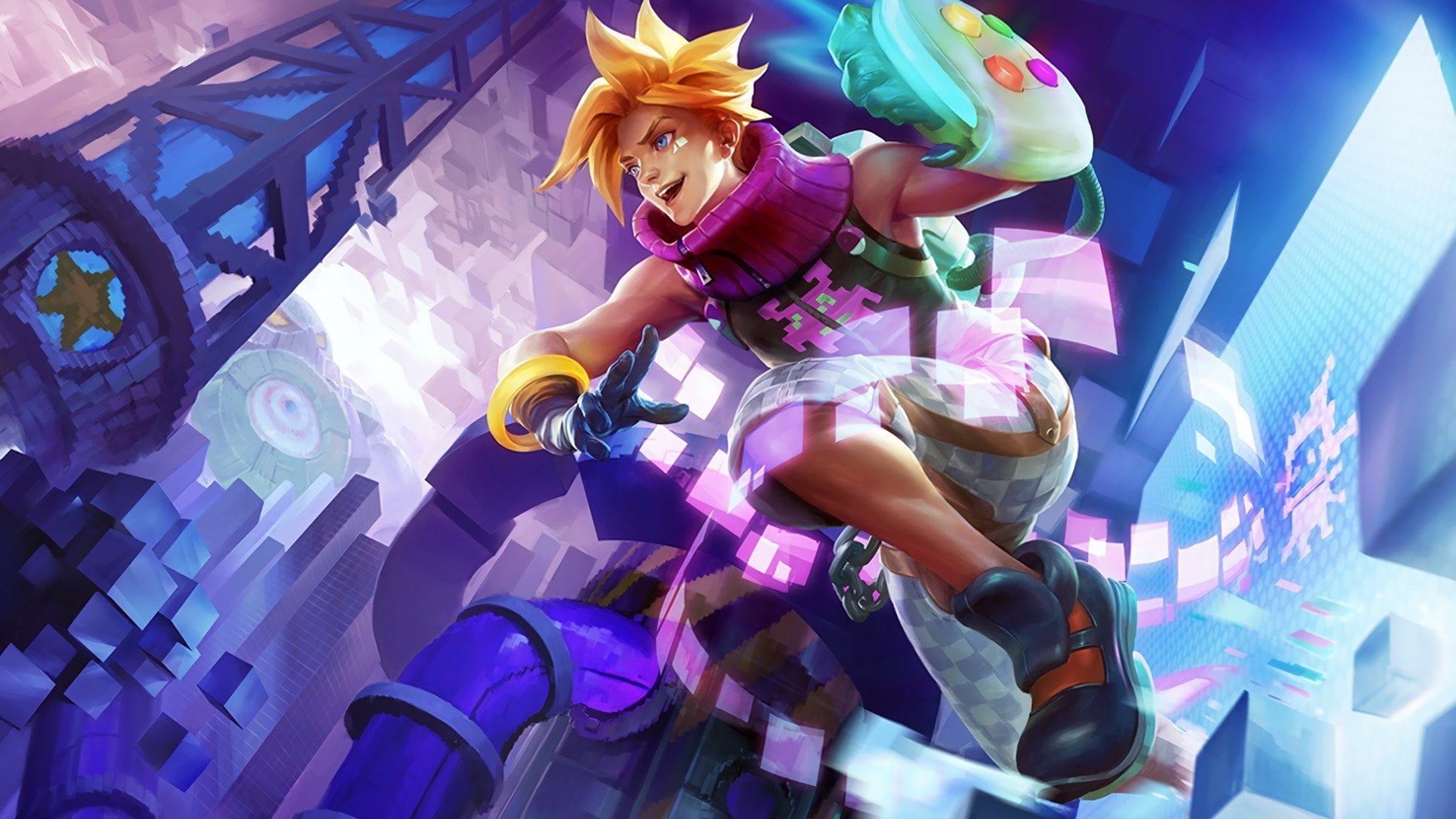 beauty, beautiful woman, one person, digital composite, night, disco dancing, human representation, Video Game, representation, indoors, Ezreal (League Of Legends), HD Wallpaper
