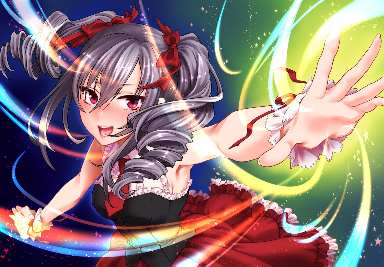 girls, idolmaster, earthean, 720P, pink, shoukaki, twintails, ranko, eyes, cinderella, kanzaki, HD Wallpaper