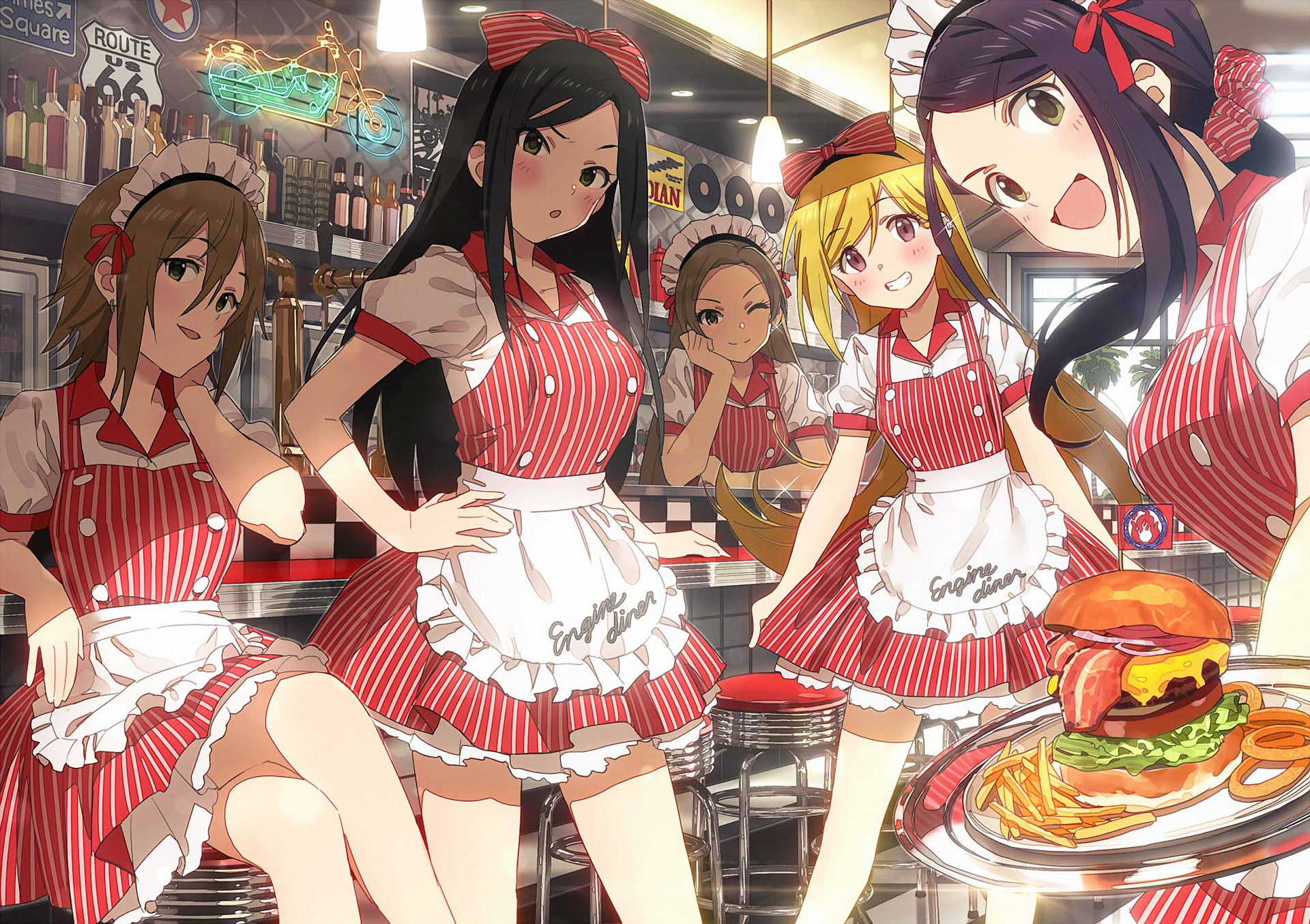 Takumi Mukai, Natsuki Kimura, Anime, Rina Fujimoto, Aki Yamato, The iDOLM@STER Cinderella Girls, Ryo Matsunaga, 1080P, HD Wallpaper