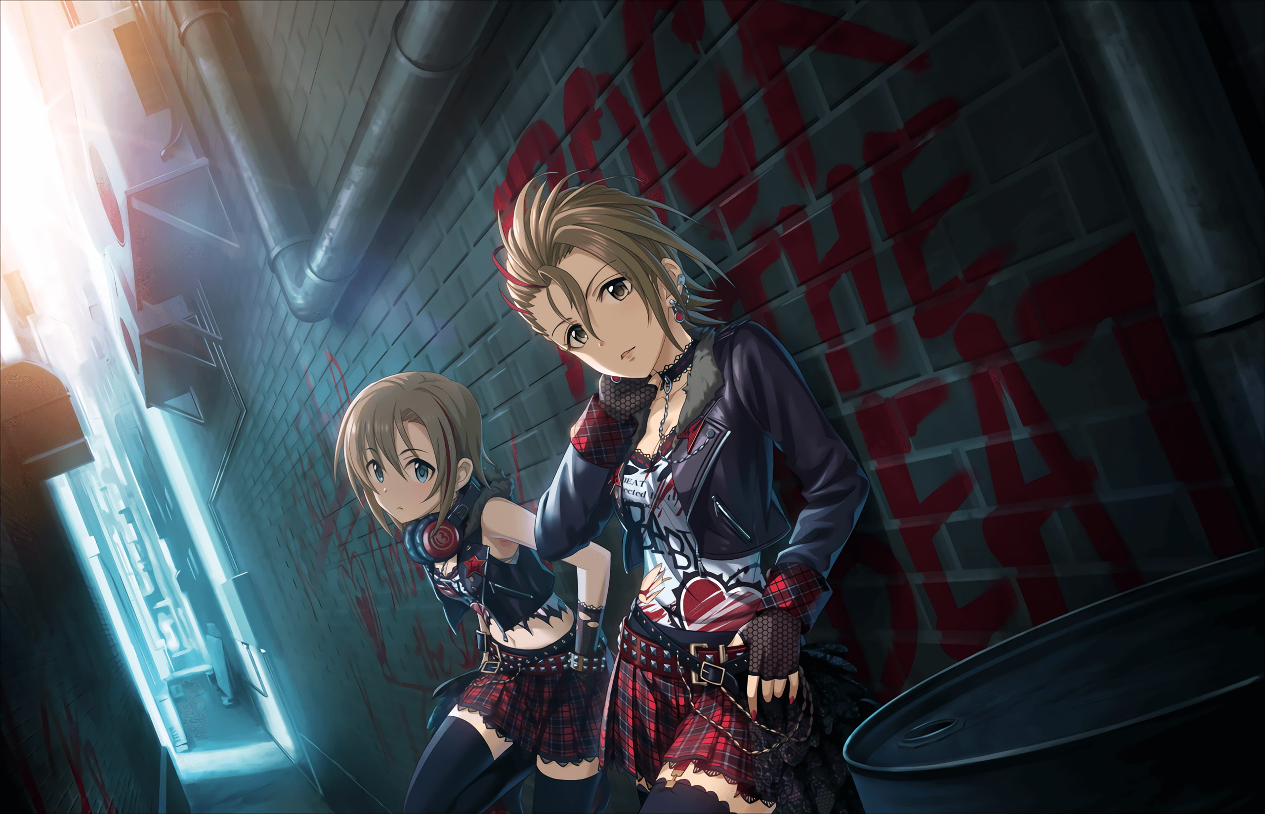 girls, 2K, cinderella, natsuki, graffiti, tada, kimura, riina, idolmaster, HD Wallpaper