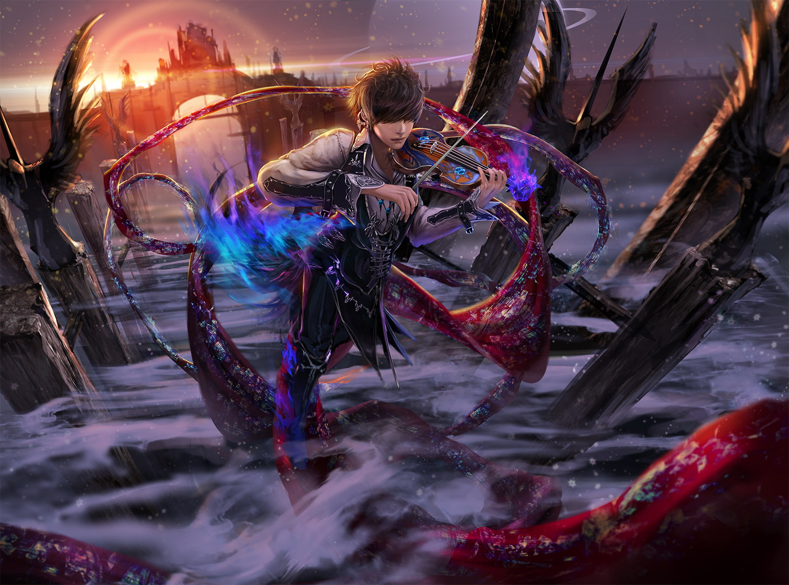 male, violin, jname, 720P, original, HD Wallpaper