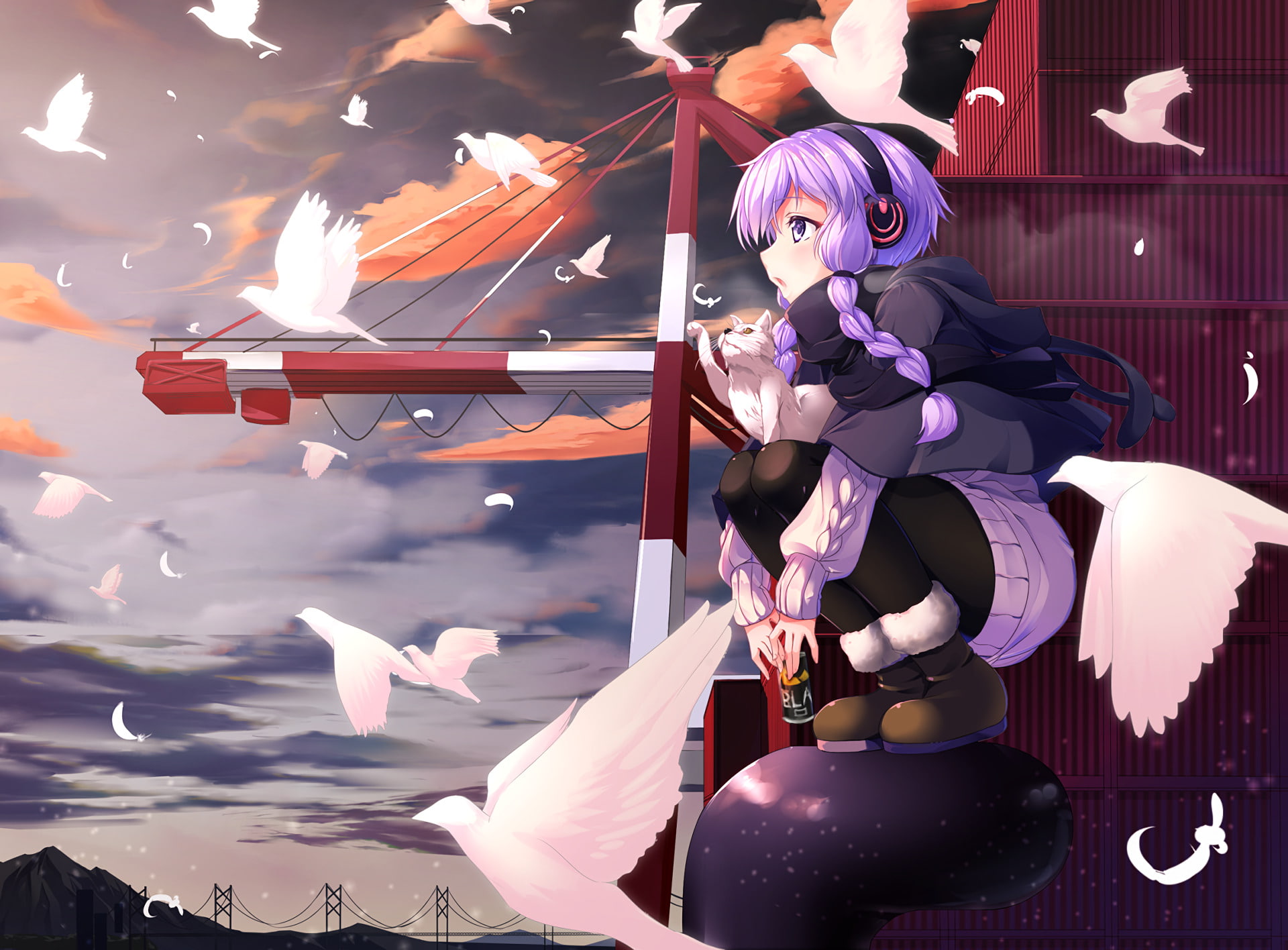 1080P, Vocaloid, Yuzuki Yukari, Anime, HD Wallpaper