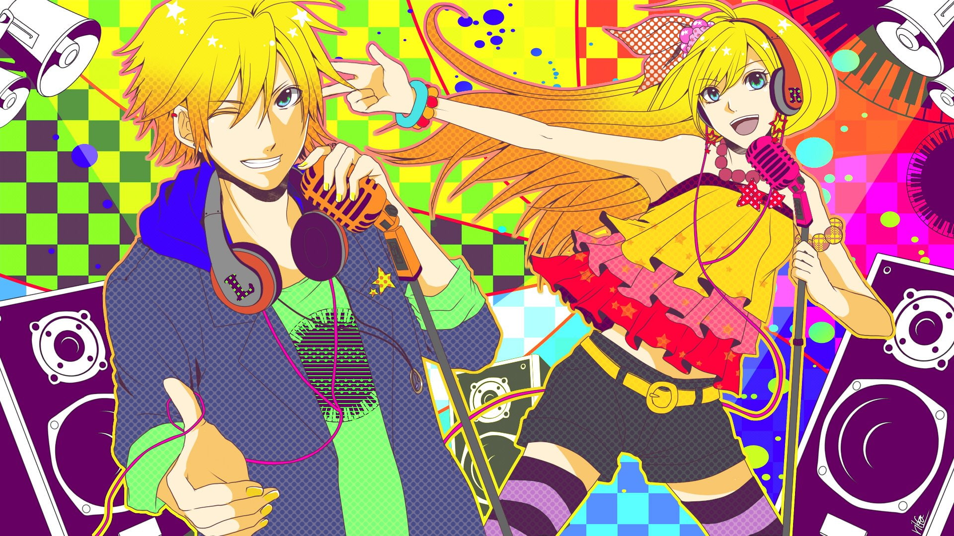 Len Kagamine, Anime, Yellow, 1080P, Lily (Vocaloid), Maki Tsurumaki, Vocaloid, HD Wallpaper