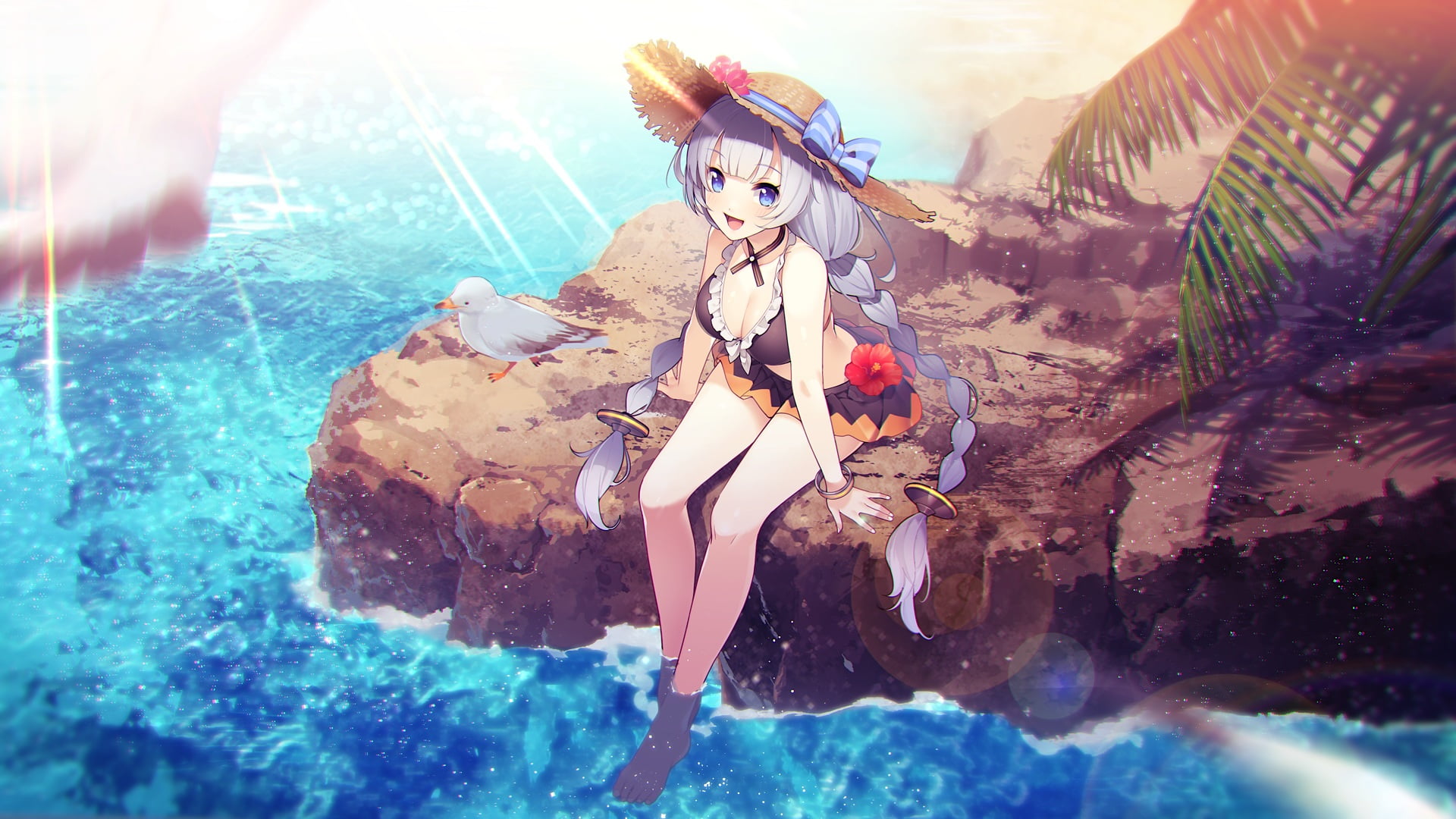 Vocaloid, Anime, Girl, Bikini, Akari Kizuna, 1080P, HD Wallpaper