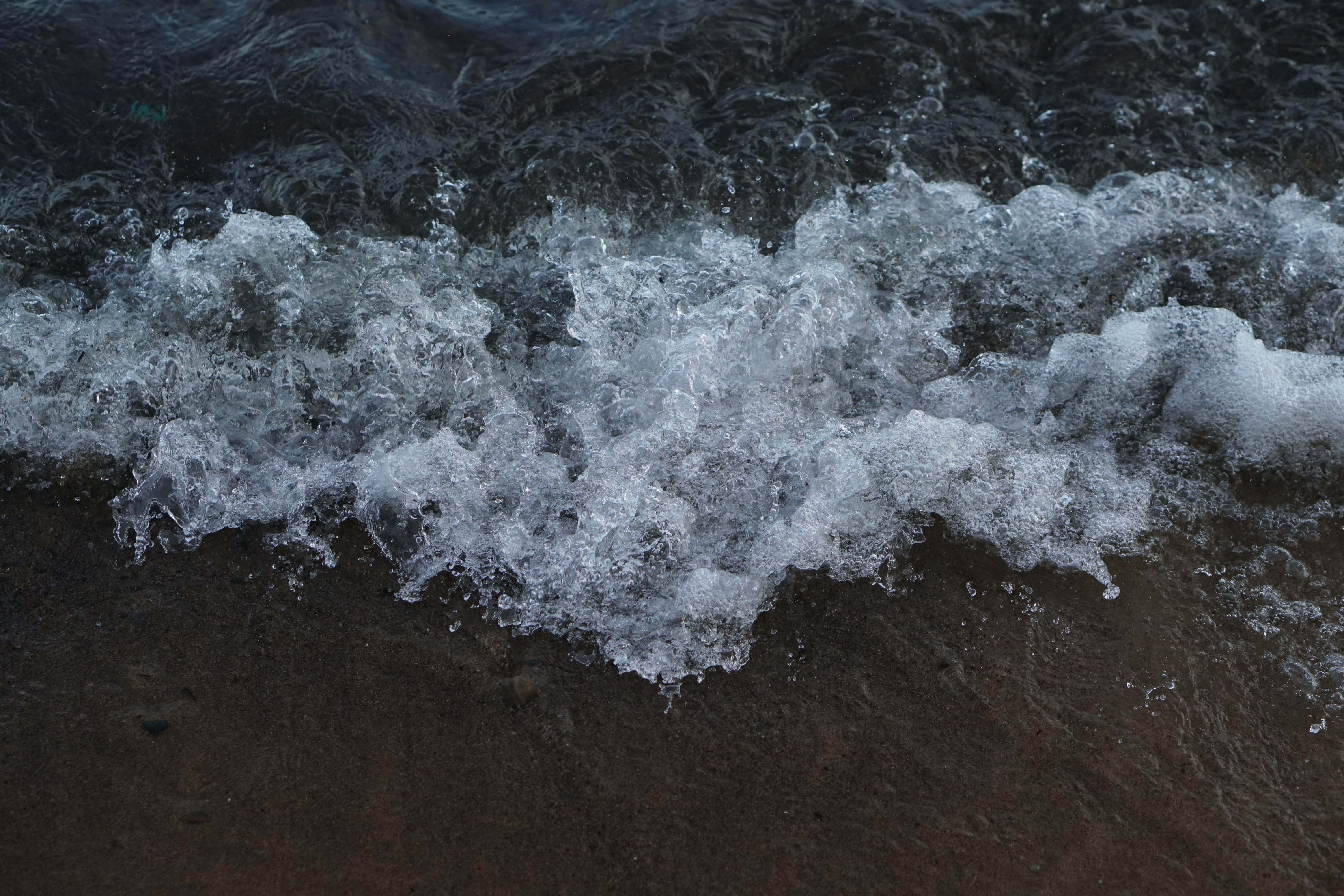 frozen, wafe, sea, frost, water, pattern, splash, 5K, cold - Temperature, outdoors, dark, white, clear, no People, closeup, abstract, close-up, tahoe, HD Wallpaper