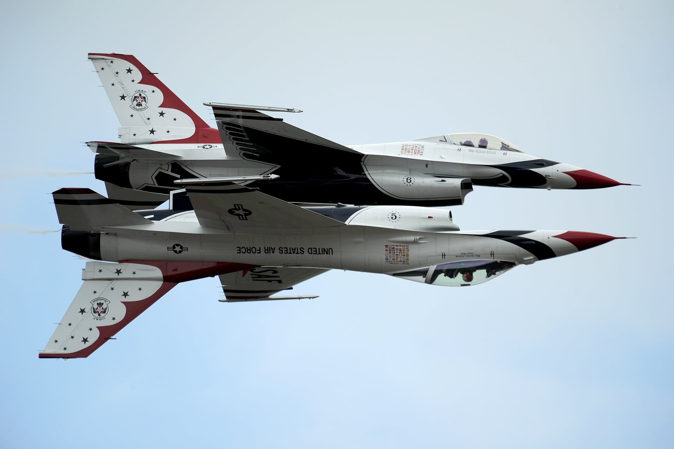 motion, us air force, military, nature, on the move, 2K, precision, aerobatics, no people, fighters, sky, group, aircraft, sports activity, mode of transportation, HD Wallpaper