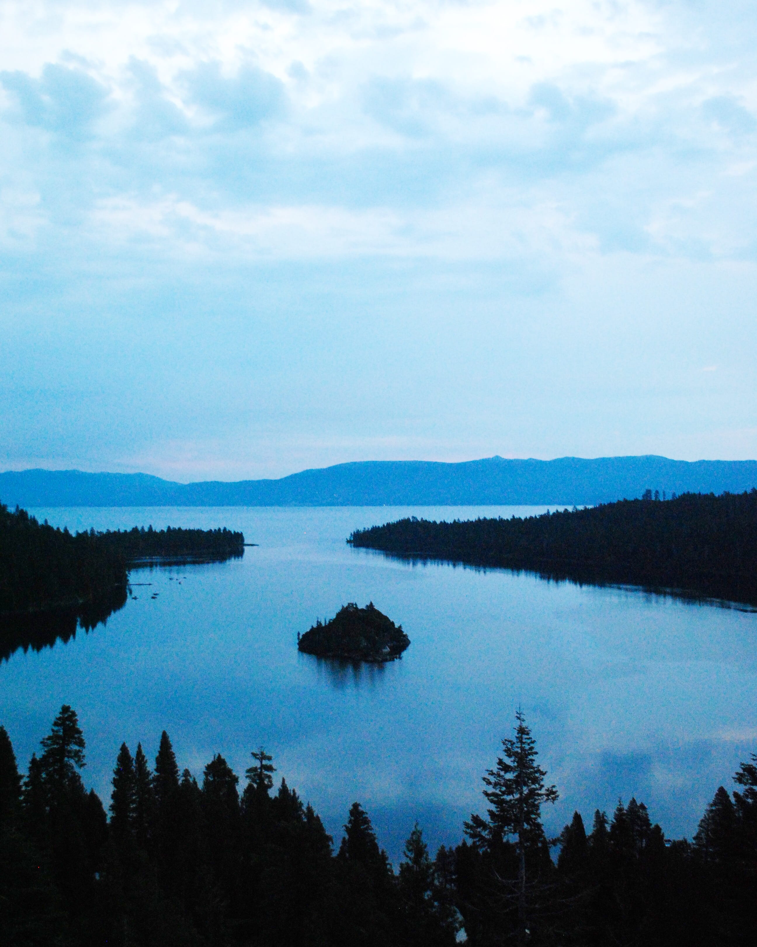 scenics - nature, lake, nature, california, outdoors, south lake tahoe, tranquil scene, cloud - sky, sky, coniferous tree, tree, plant, no people, water, Phone HD Wallpaper