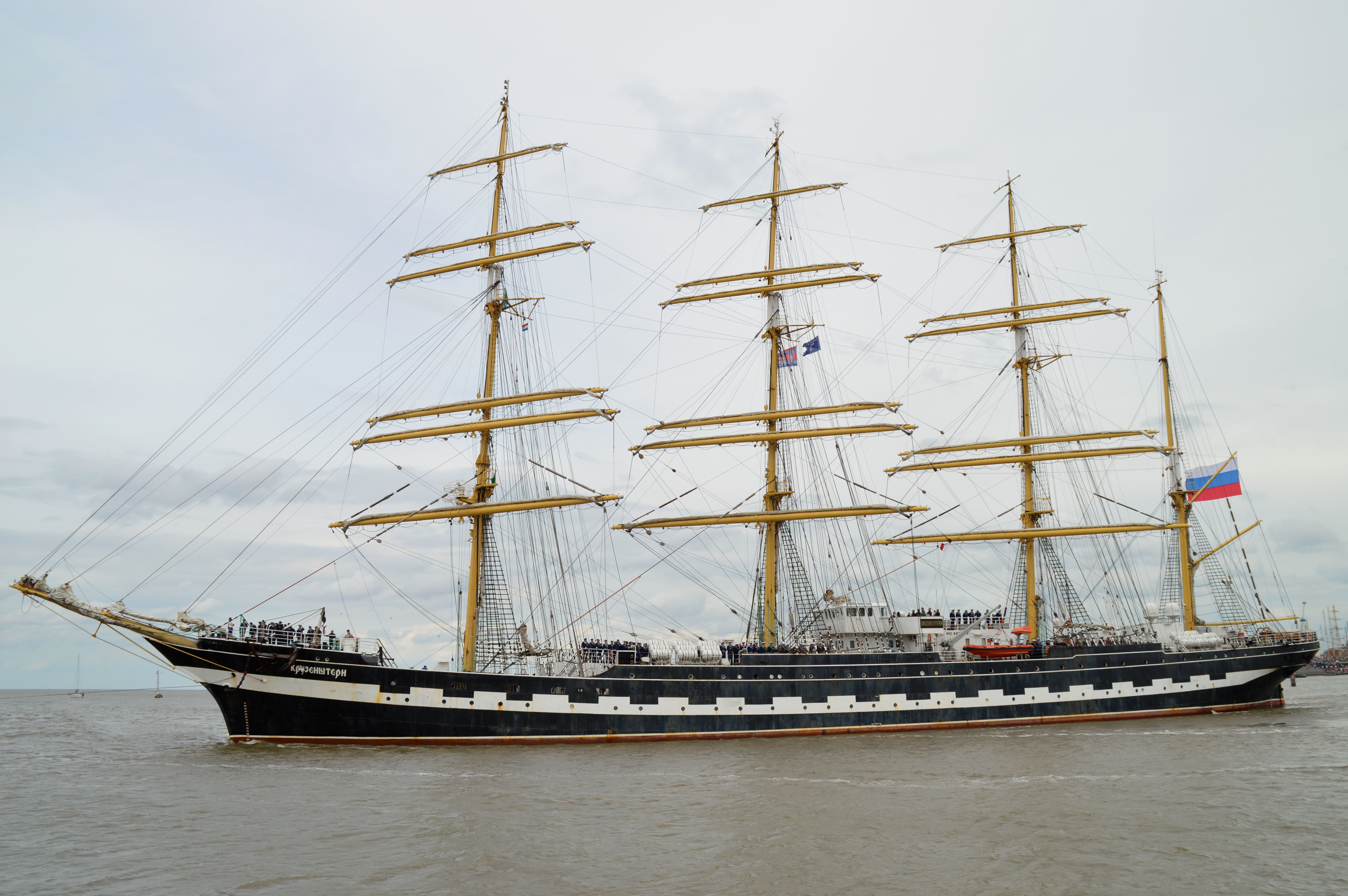 the ship, sail training, four-masted barque, Kruzenshtern, 5K, HD Wallpaper