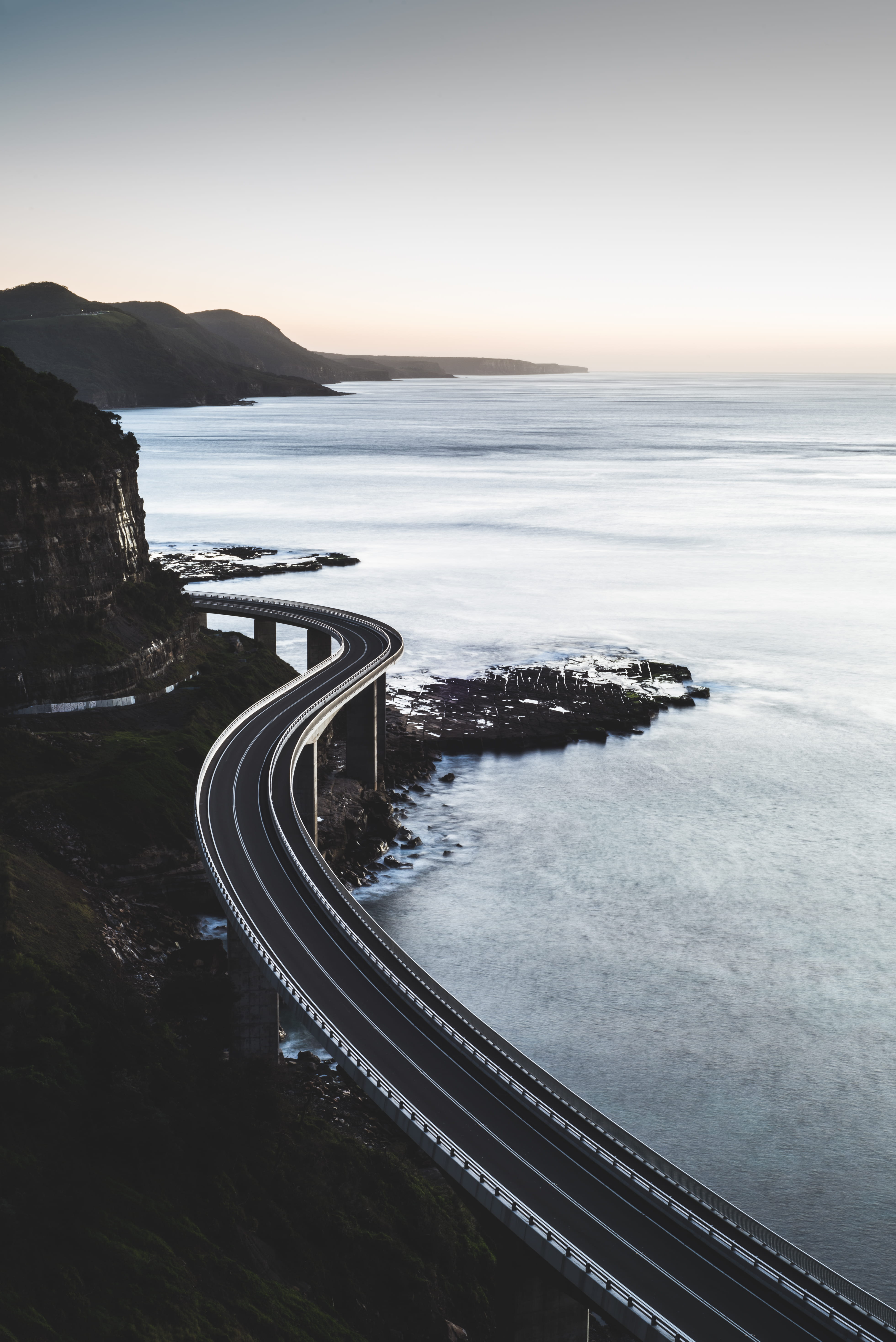iphone backgrounds, land, road, tranquility, hill, tranquil scene, motion, ocean, eye, beauty in nature, lookout, curved, transportation, scenics - nature, Phone HD Wallpaper