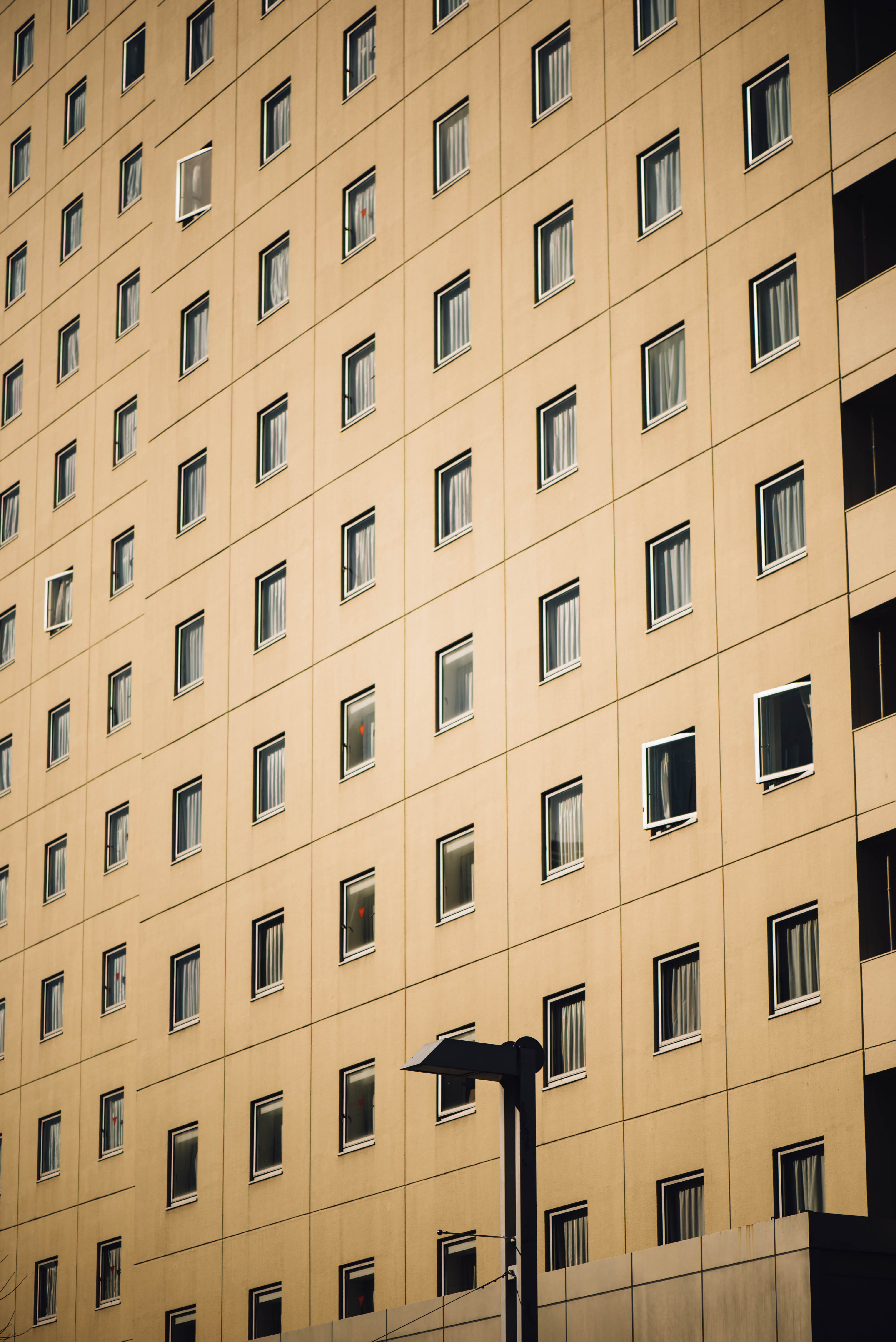 no people, bright, apartment, rise, repetition, built structure, outdoors, nature, side by side, window, day, backgrounds, facade, city, low angle view, Phone HD Wallpaper