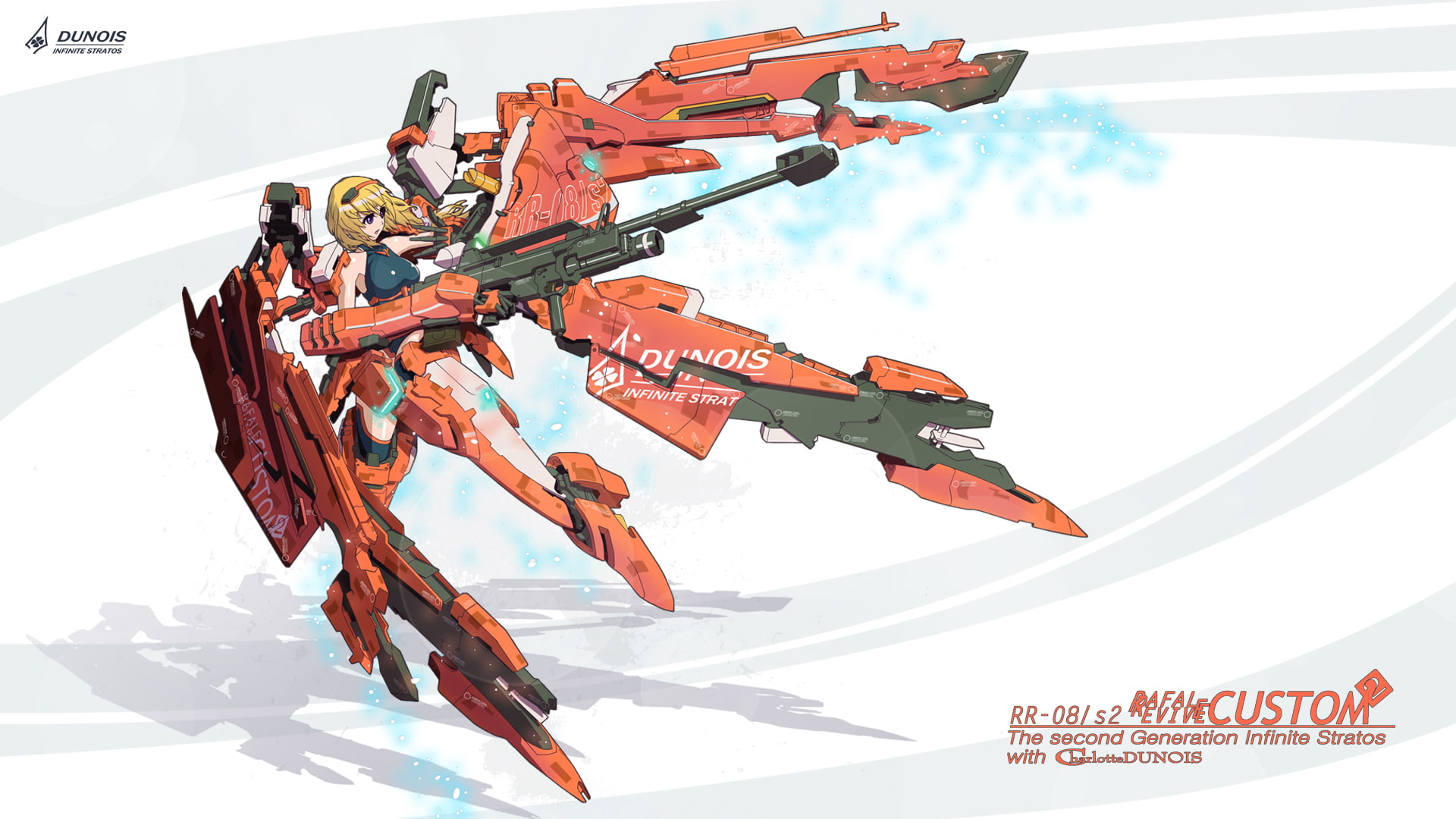 gun, stratos, weapon, nenchi, charlotte, mecha, dunois, 1080P, infinite, HD Wallpaper