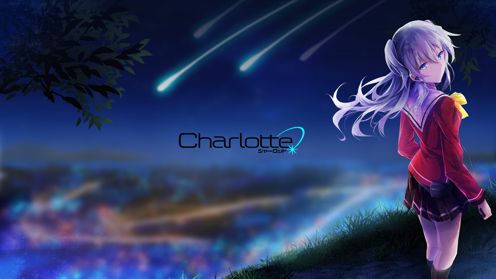 digital composite, young adult, contemplation, females, creativity, Anime, blue, nature, Nao Tomori, motion, night, side view, illuminated, sky, outdoors, HD Wallpaper