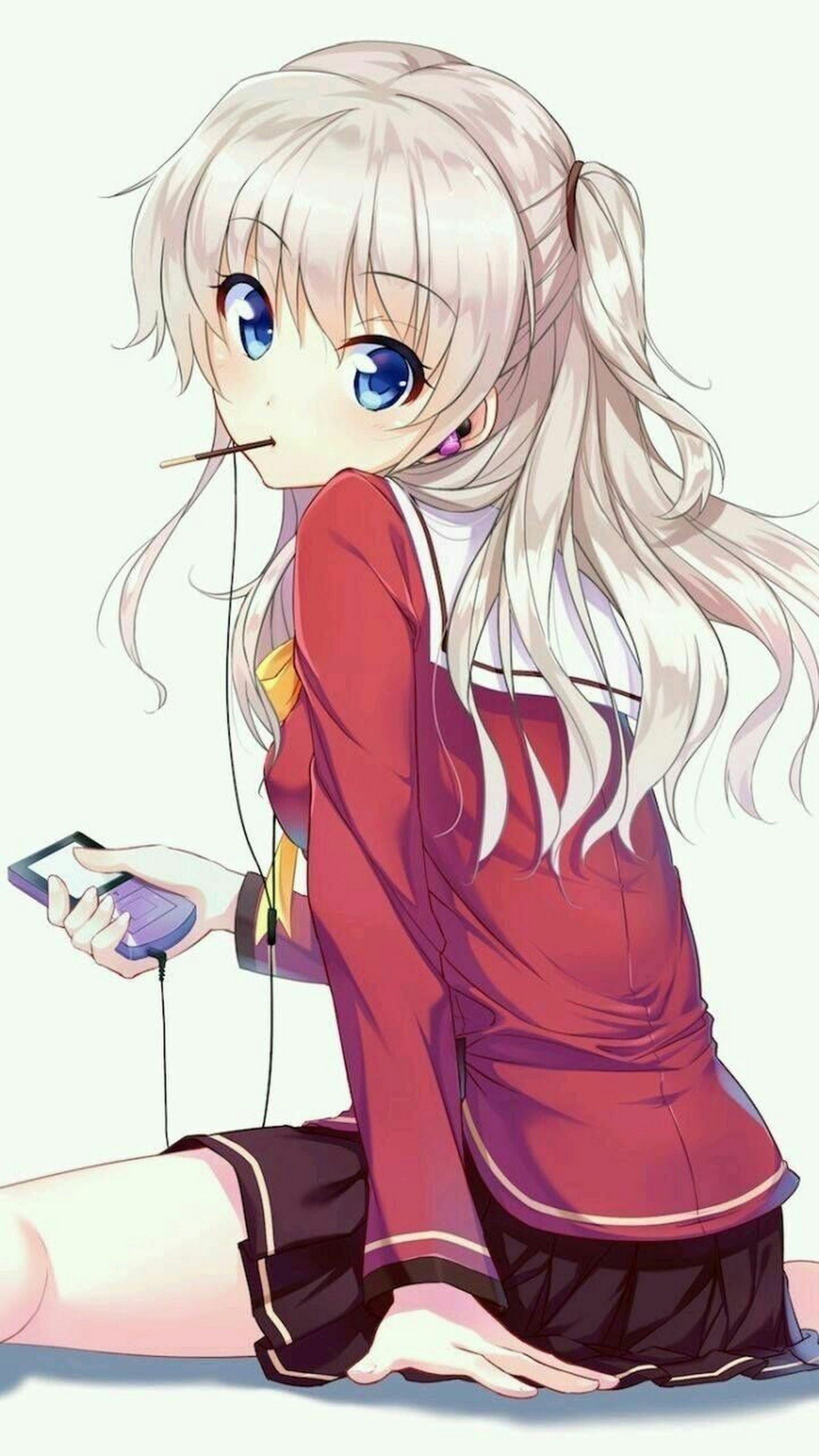 anime, blue eyes, Tomori Nao, anime girls, 2K, Charlotte (anime), Phone HD Wallpaper