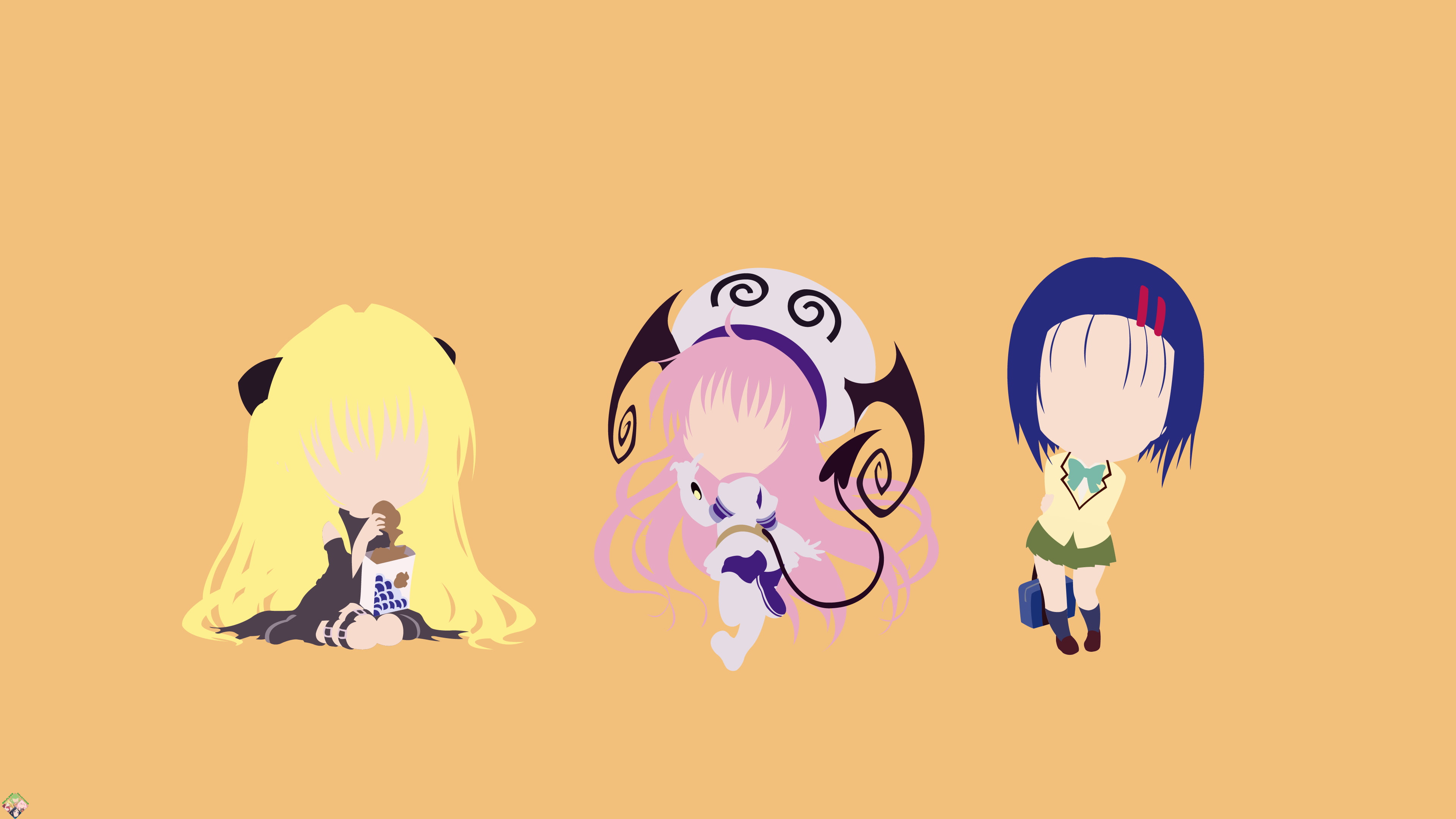 4K, To Love-Ru, Lala Satalin Deviluke, Anime, Golden Darkness, Haruna Sairenji, HD Wallpaper