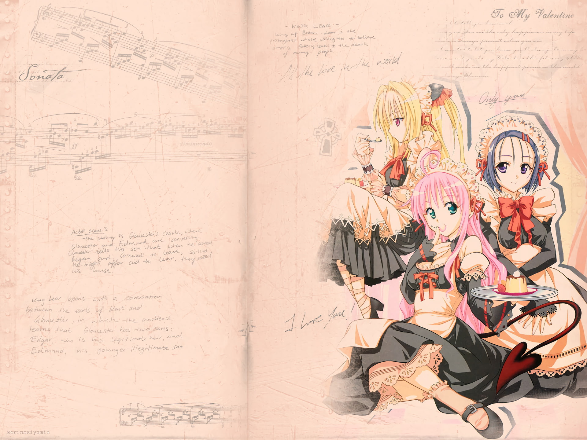 Haruna Sairenji, Lala Satalin Deviluke, Golden Darkness, To Love-Ru, 1080P, Anime, HD Wallpaper