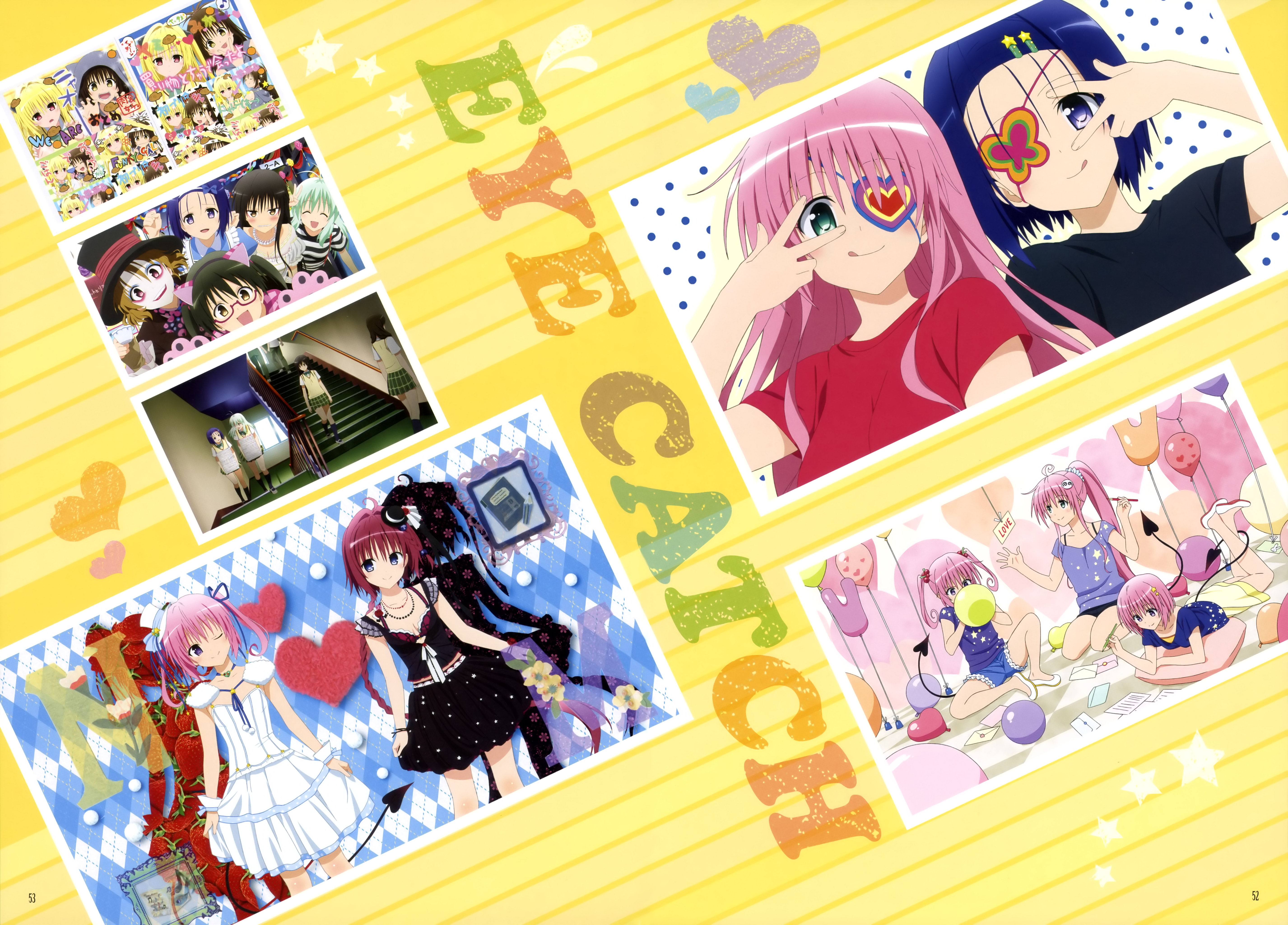 glasses, asta, momioka, yui, love, tail, mio, risa, to love ru, eyepatch, kurosaki, sairenji, kotegawa, mea, sawada, darkness, 5K, seifuku, golden, haruna, HD Wallpaper
