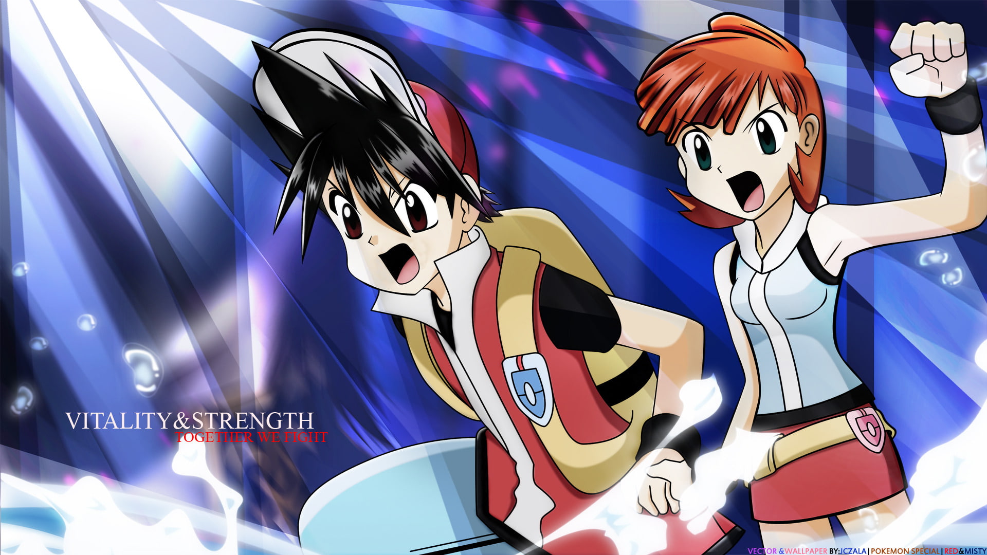 Pokémon, Red (Pokémon), Misty (Pokémon), 1080P, HD Wallpaper