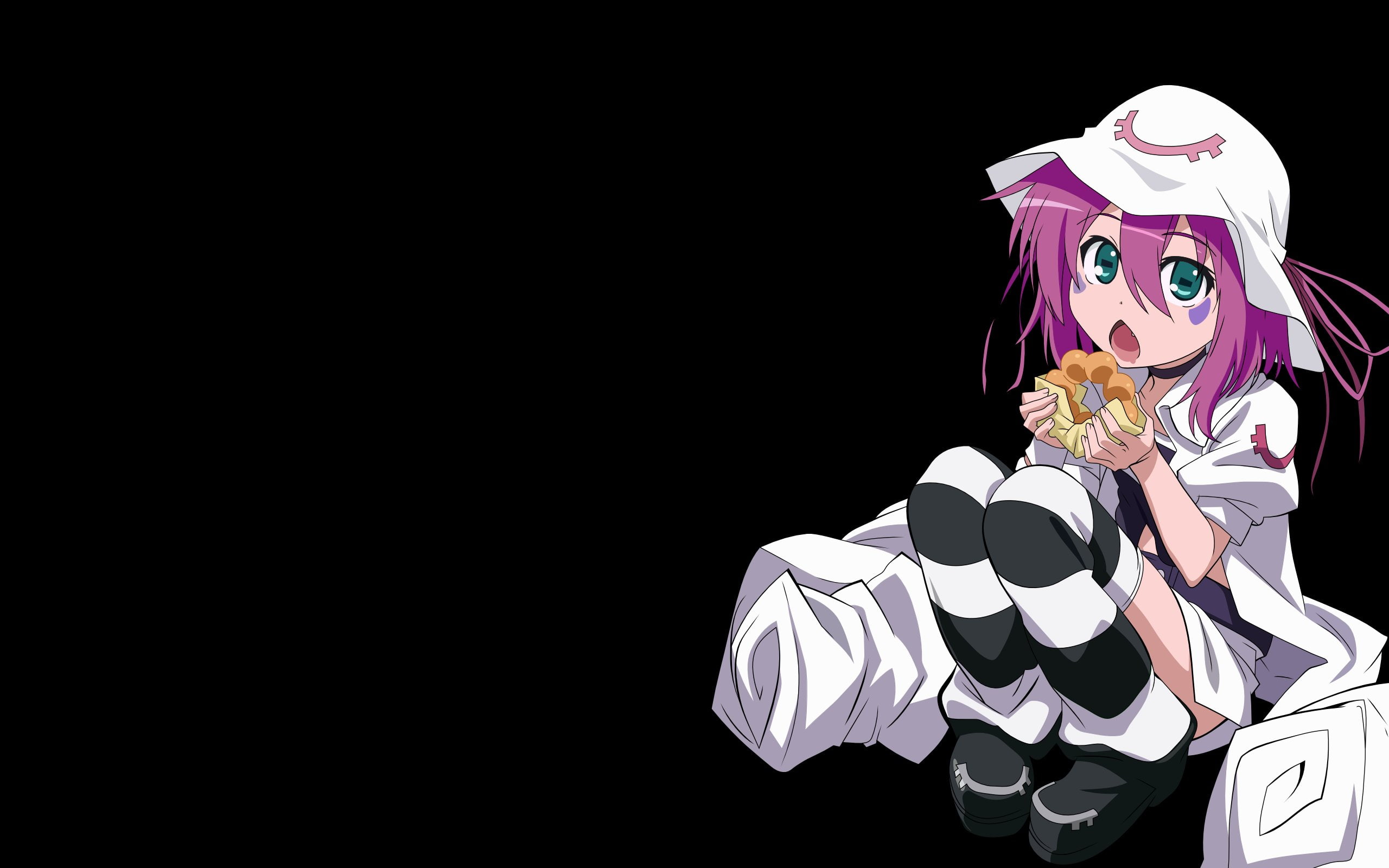 legwear, simple, striped, merry, black, nightmare, 2K, background, thigh, highs, yumekui, HD Wallpaper