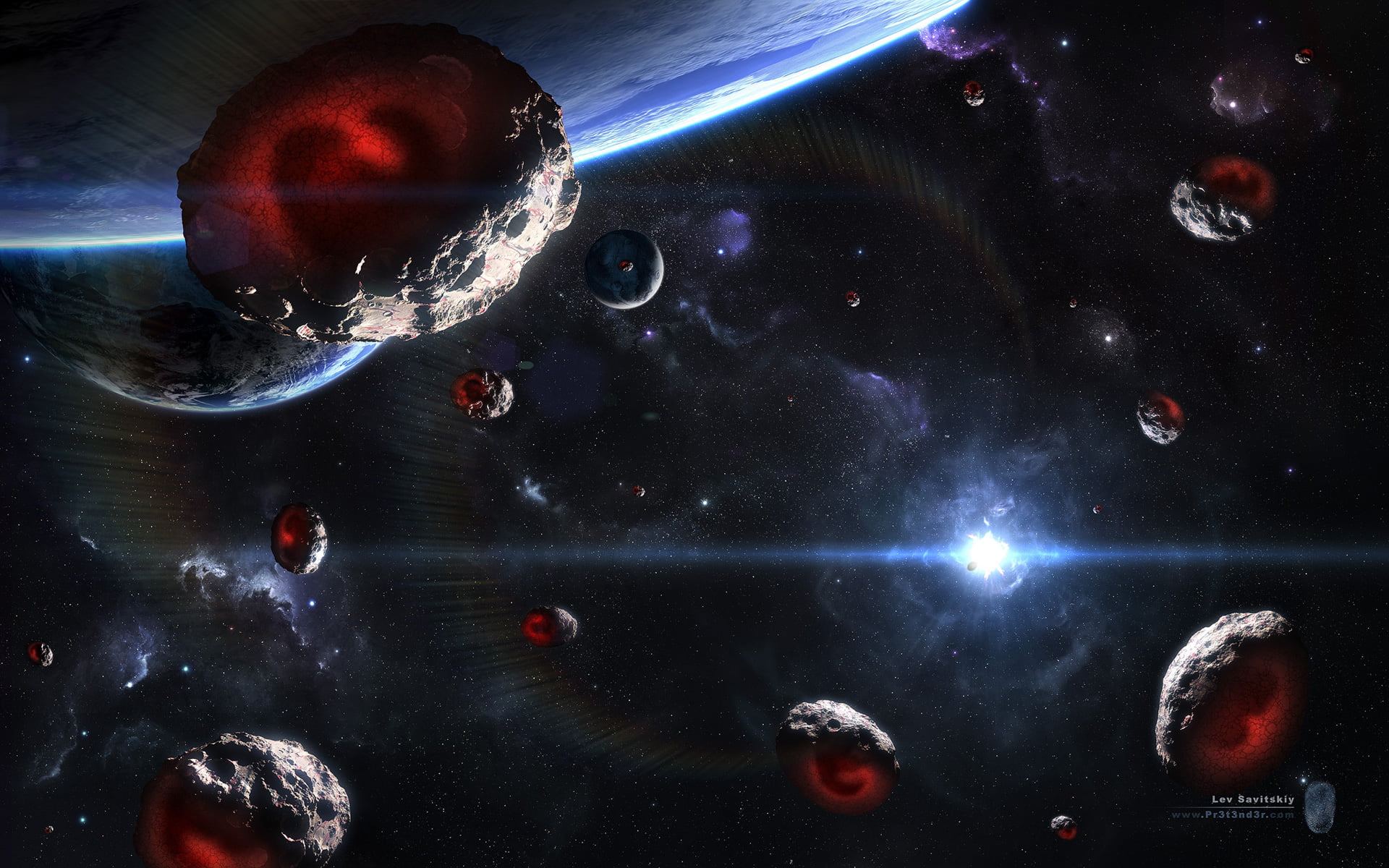 sphere, glowing, science, dark, earth, astronomy, 1080P, reflection, still life, night, Meteorites, futuristic, star, backgrounds, lighting equipment, HD Wallpaper