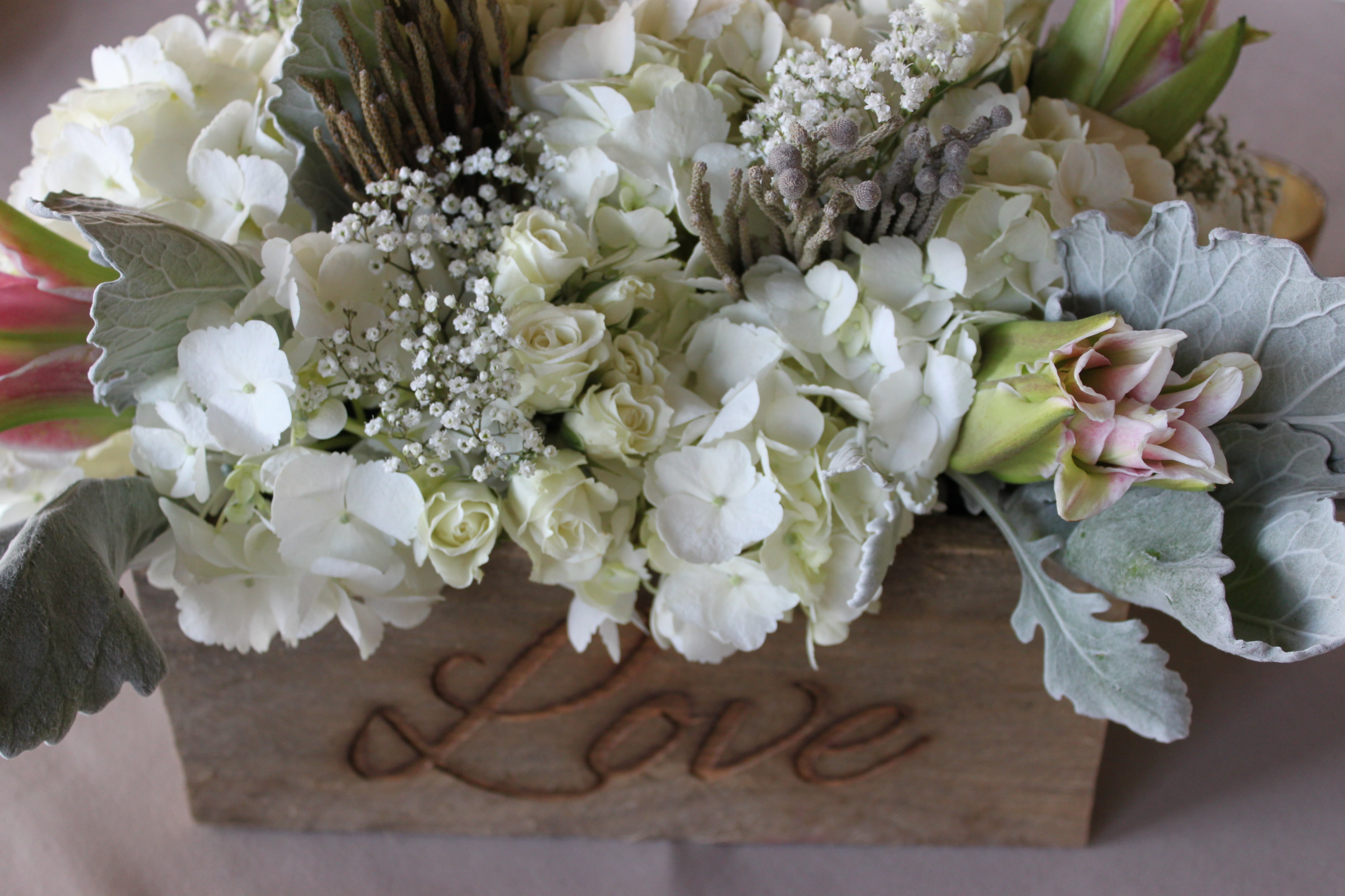 bloom, flower head, decor, love, bunch of flowers, romance, white rose, box, floral, flowering plant, high angle view, vulnerability, centerpiece, love box, HD Wallpaper