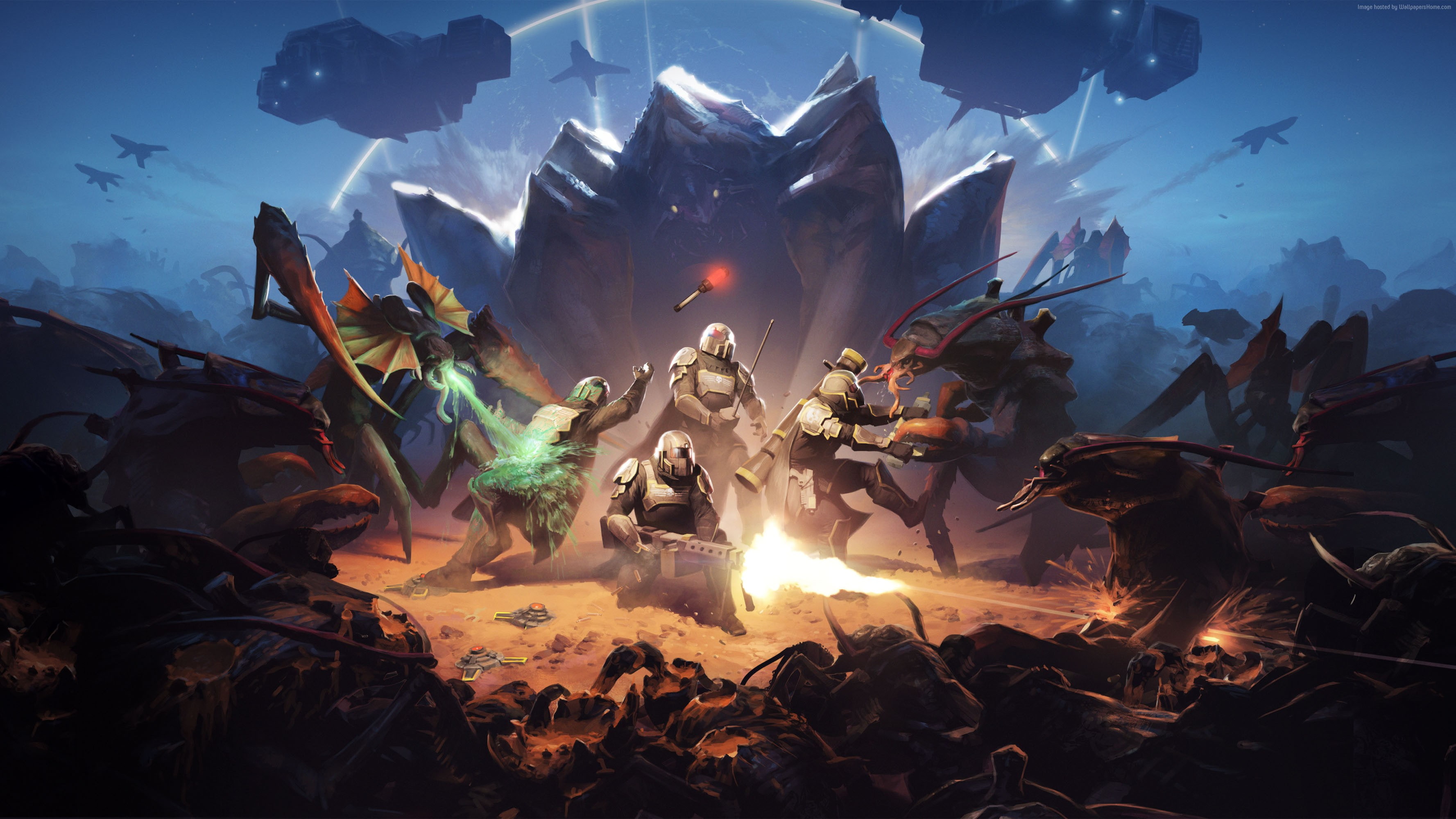 Best Games, shooter, game, Helldivers, sci-fi, 2K, PC, HD Wallpaper