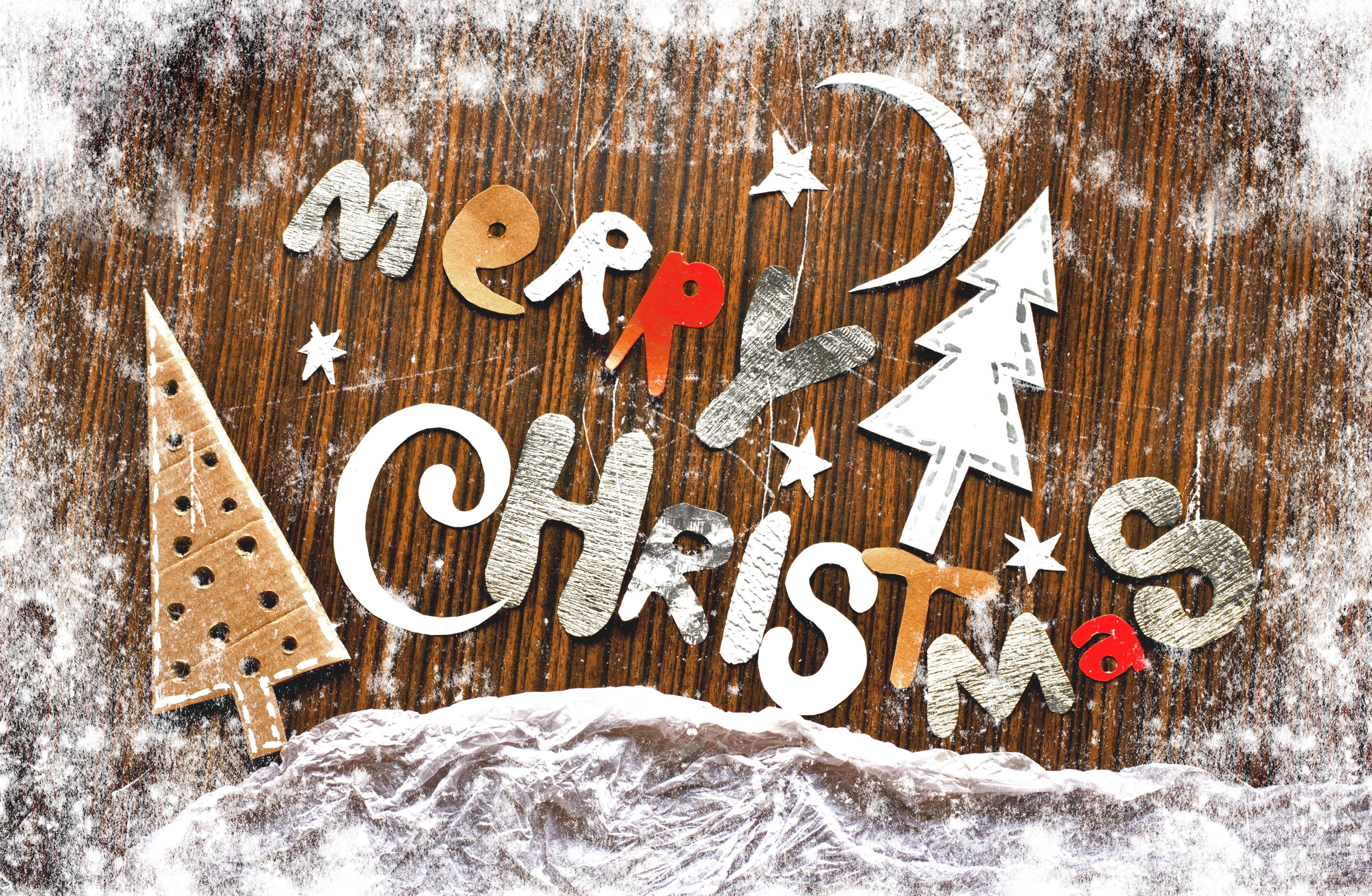 snowflake, letters, new Years Eve, paper, decoration, christmas ornament, tree, cardboard, december, no people, christmas decoration, wood - Material, cold temperature, HD Wallpaper