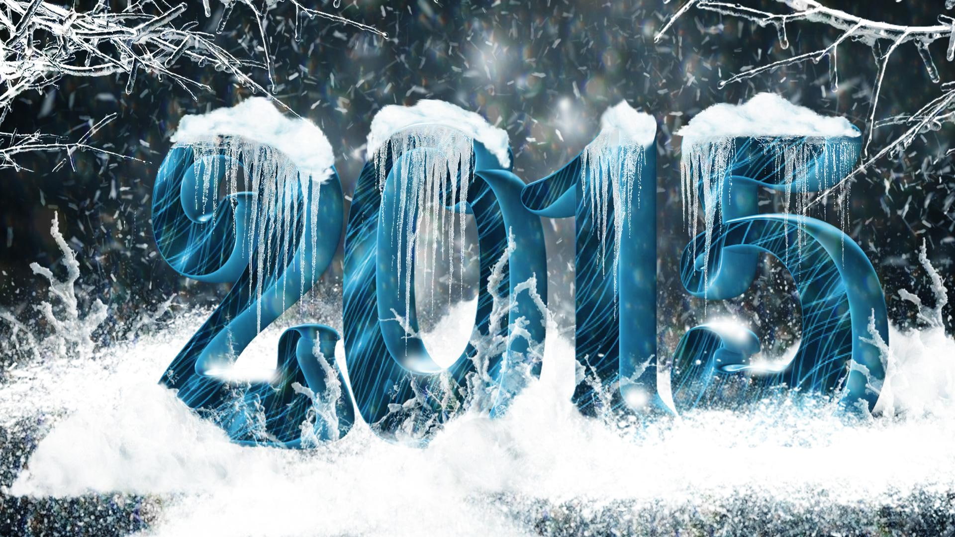 grey, year, happy new year cards, new, 1080P, happy, cards, 2015, blue, white, decor, HD Wallpaper