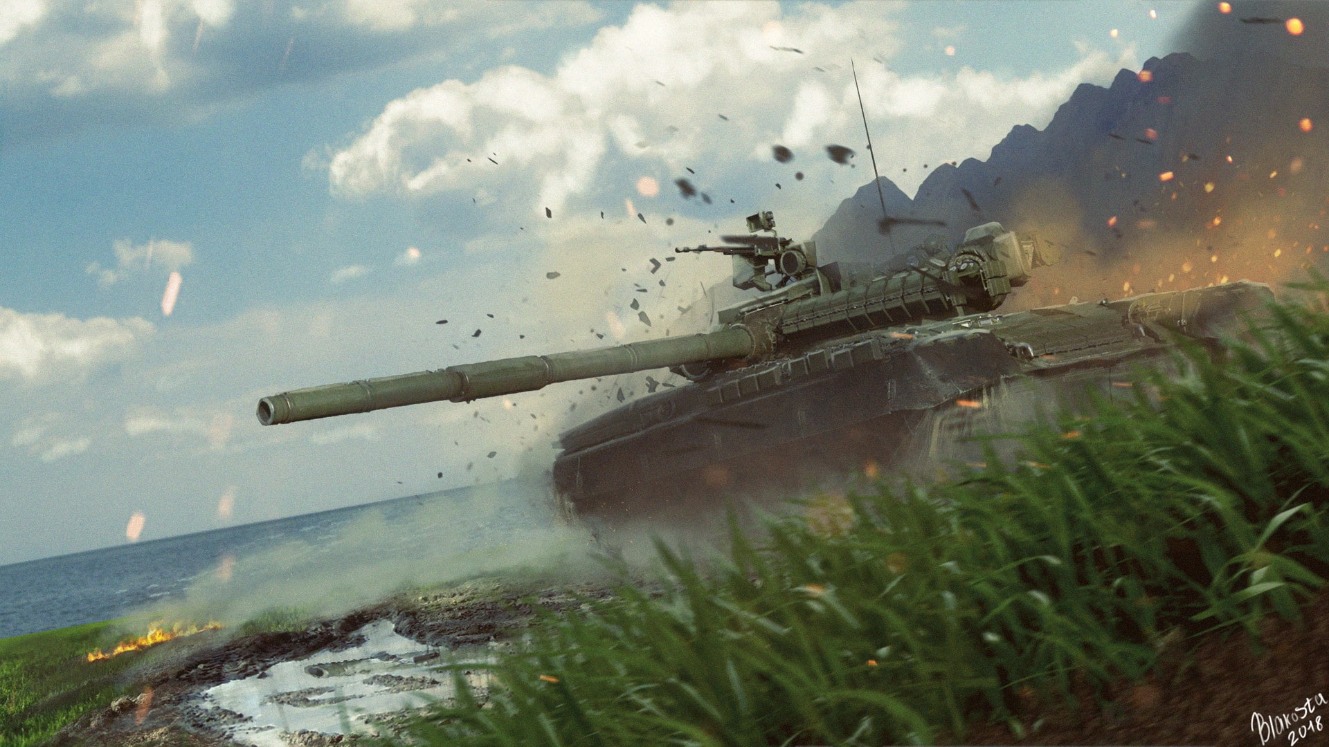 Tanks, 1080P, T-80, Artistic, Tank, HD Wallpaper