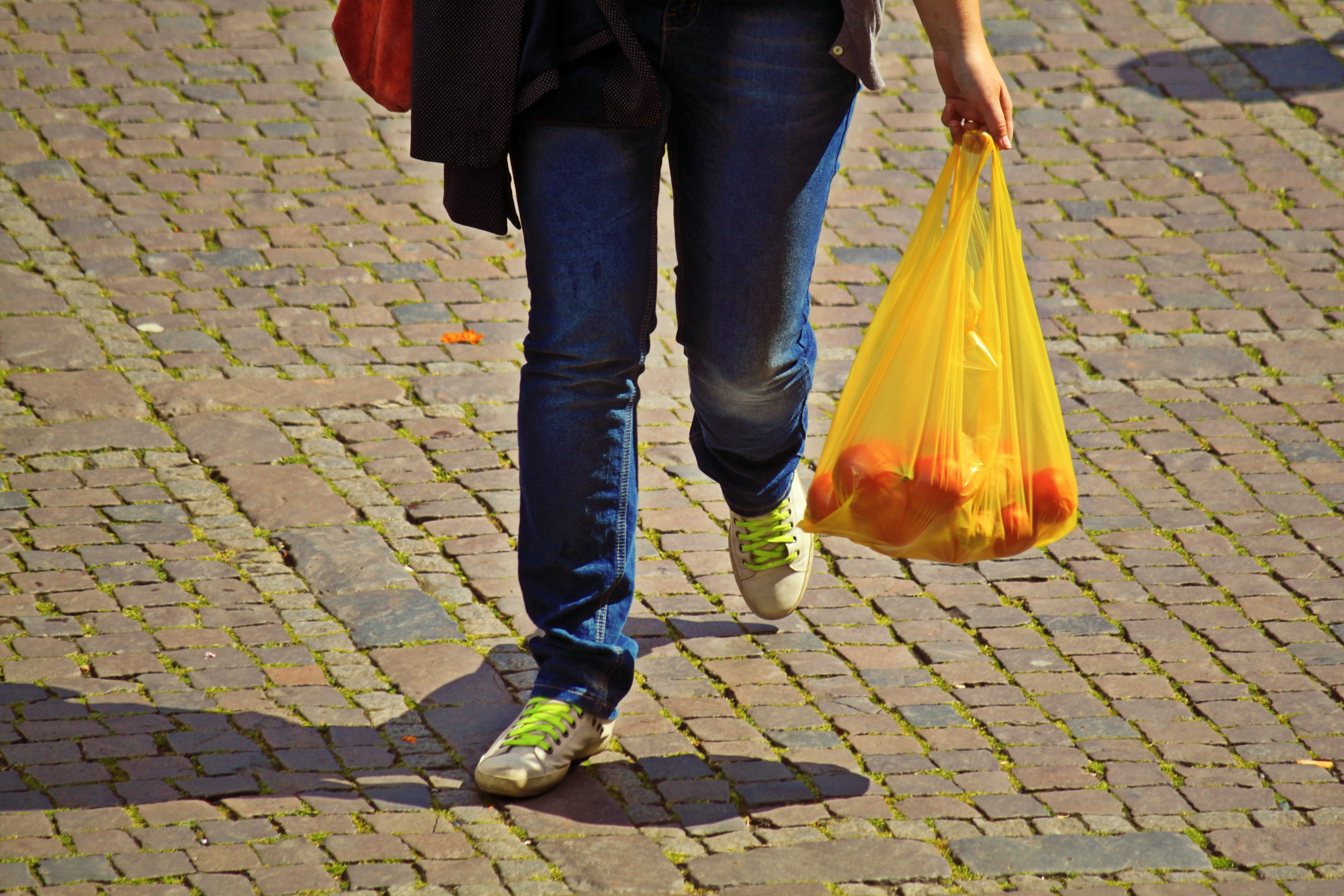 lifestyles, market shopping, plastic, street, human, holding, body part, bag, go, person, shoe, marketplace, shopping, legs, human body part, outdoors, HD Wallpaper