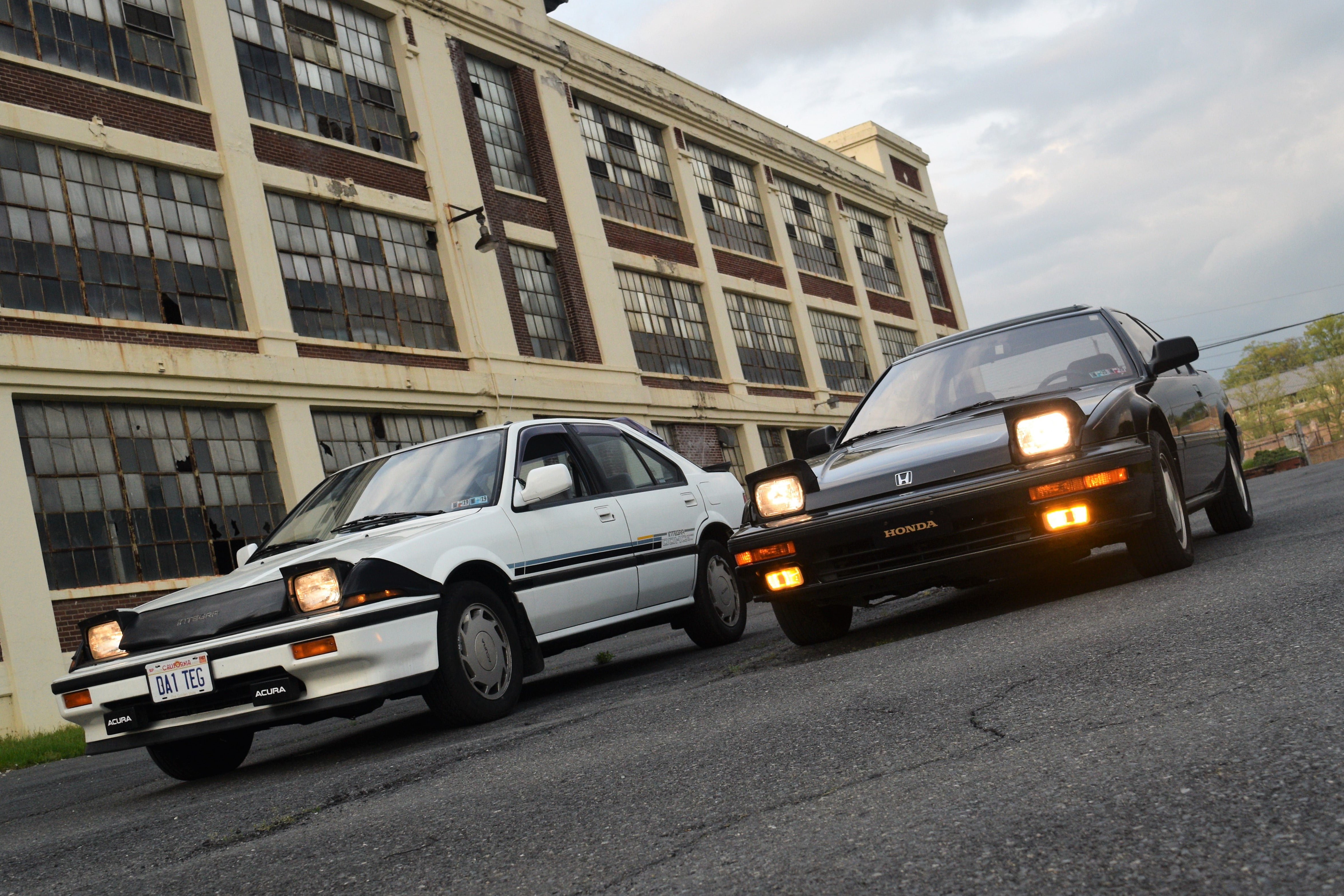 popups, DA1, 80s cars, Acura Integra, acura, Honda, Honda Prelude, 1980s, 4K, HD Wallpaper
