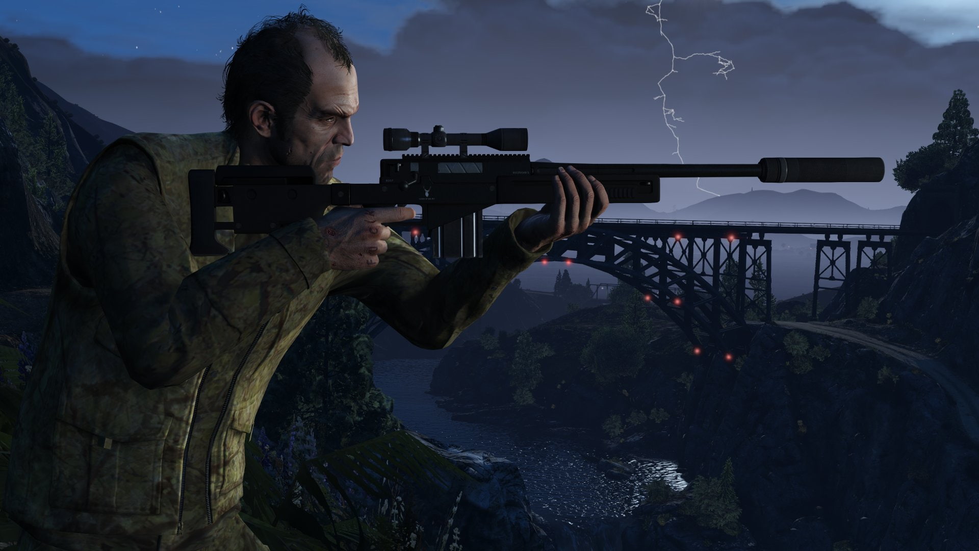 1080P, Trevor Philips, Grand Theft Auto, Grand Theft Auto V, Rifle, HD Wallpaper