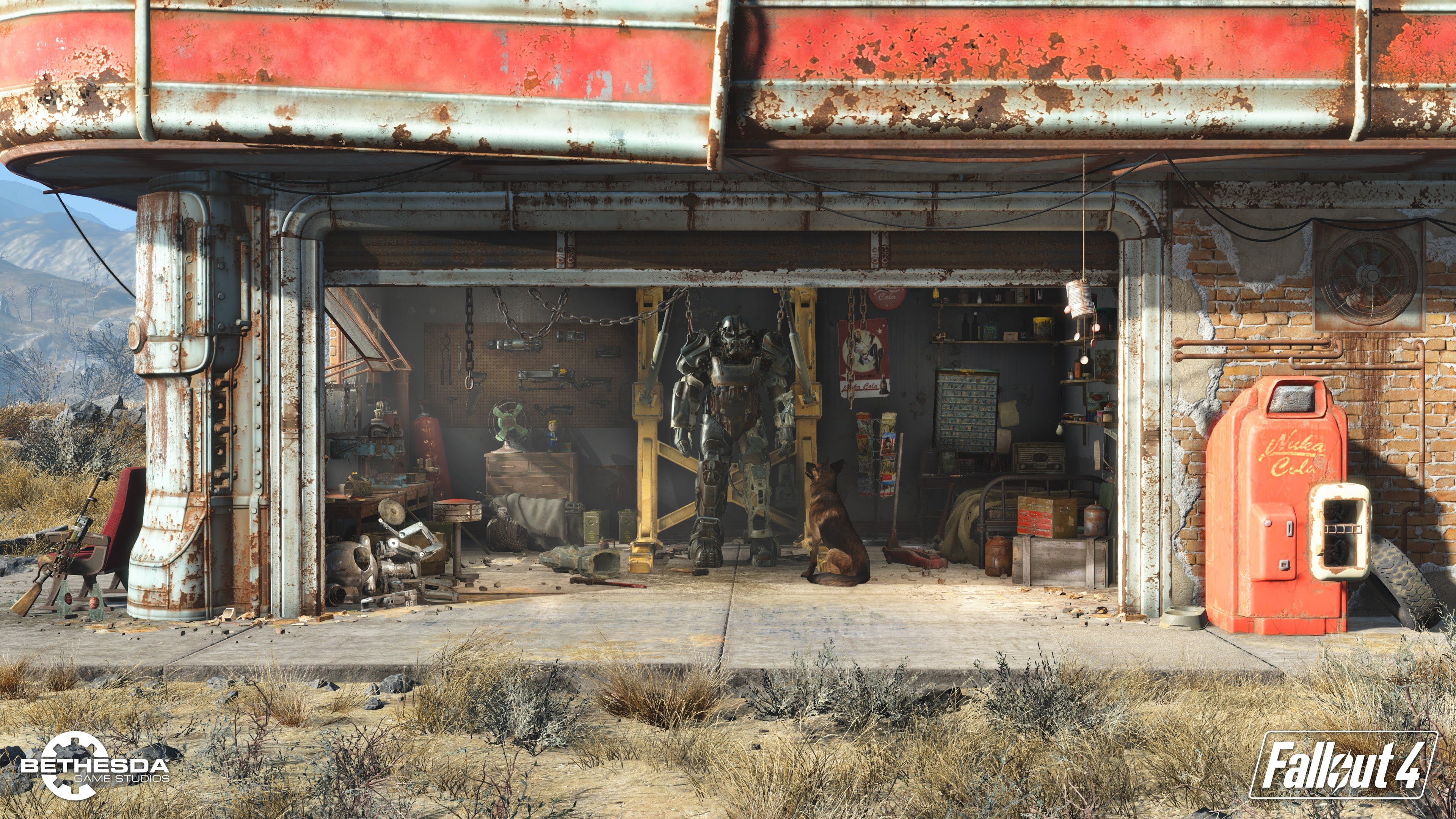 old, building exterior, fallout video games apocalyptic brotherhood of steel, abandoned, sunlight, decline, day, motor vehicle, architecture, building, HD Wallpaper