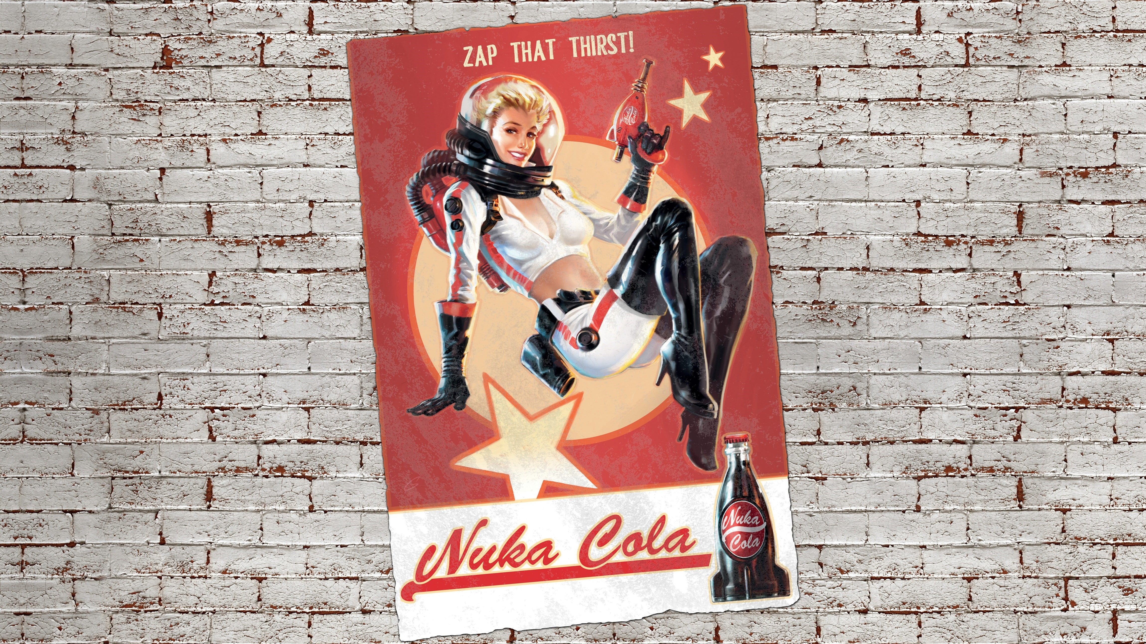 communication, portrait, architecture, young adult, brick wall, day, wall - building feature, beautiful woman, brick, young women, text, 4K, western script, HD Wallpaper