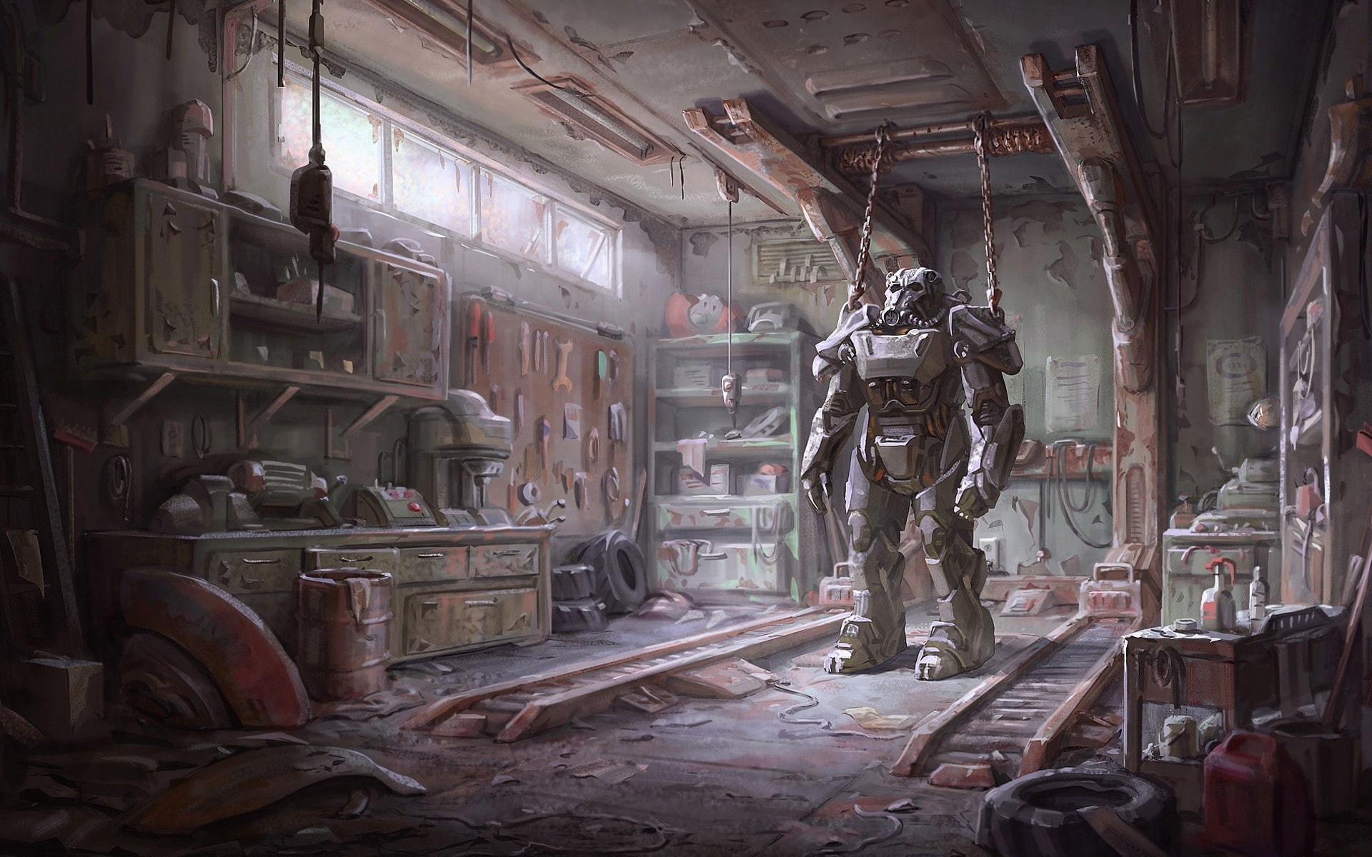 1080P, robot, fallot 4: brotherhood of steel, sci-fi, Games, HD Wallpaper