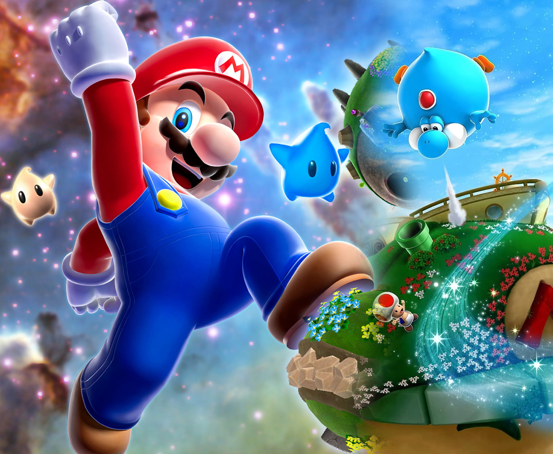 event, balloon, day, focus on foreground, decoration, large group of objects, inflatable, multi colored, 1080P, celebration, Mario, blue, toy, representation, HD Wallpaper