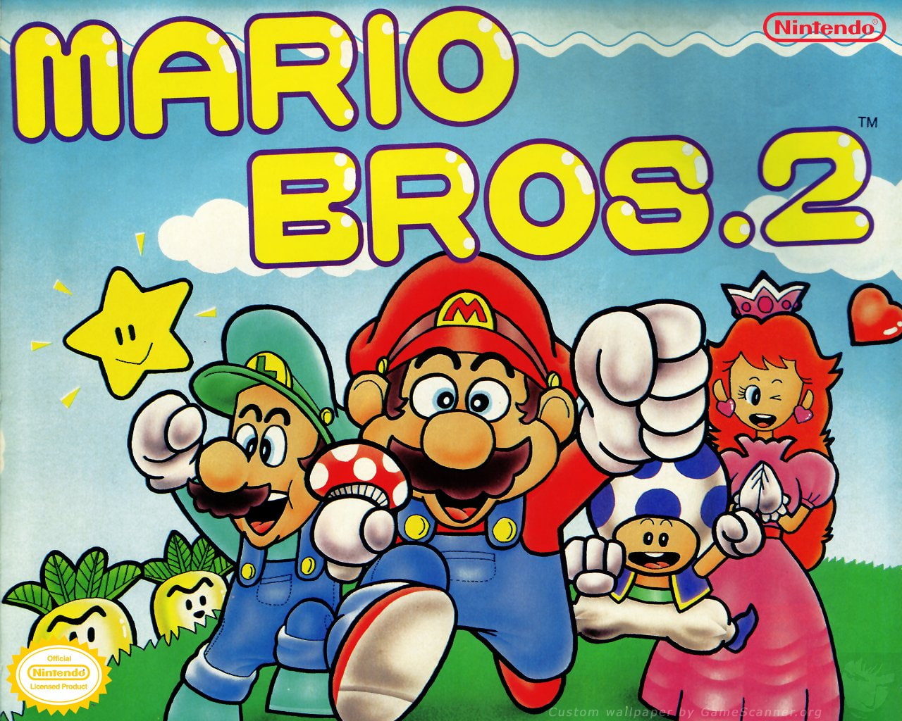 Princess Peach, 720P, Toad (Mario), Mario, Super Mario Bros. 2, Luigi, HD Wallpaper