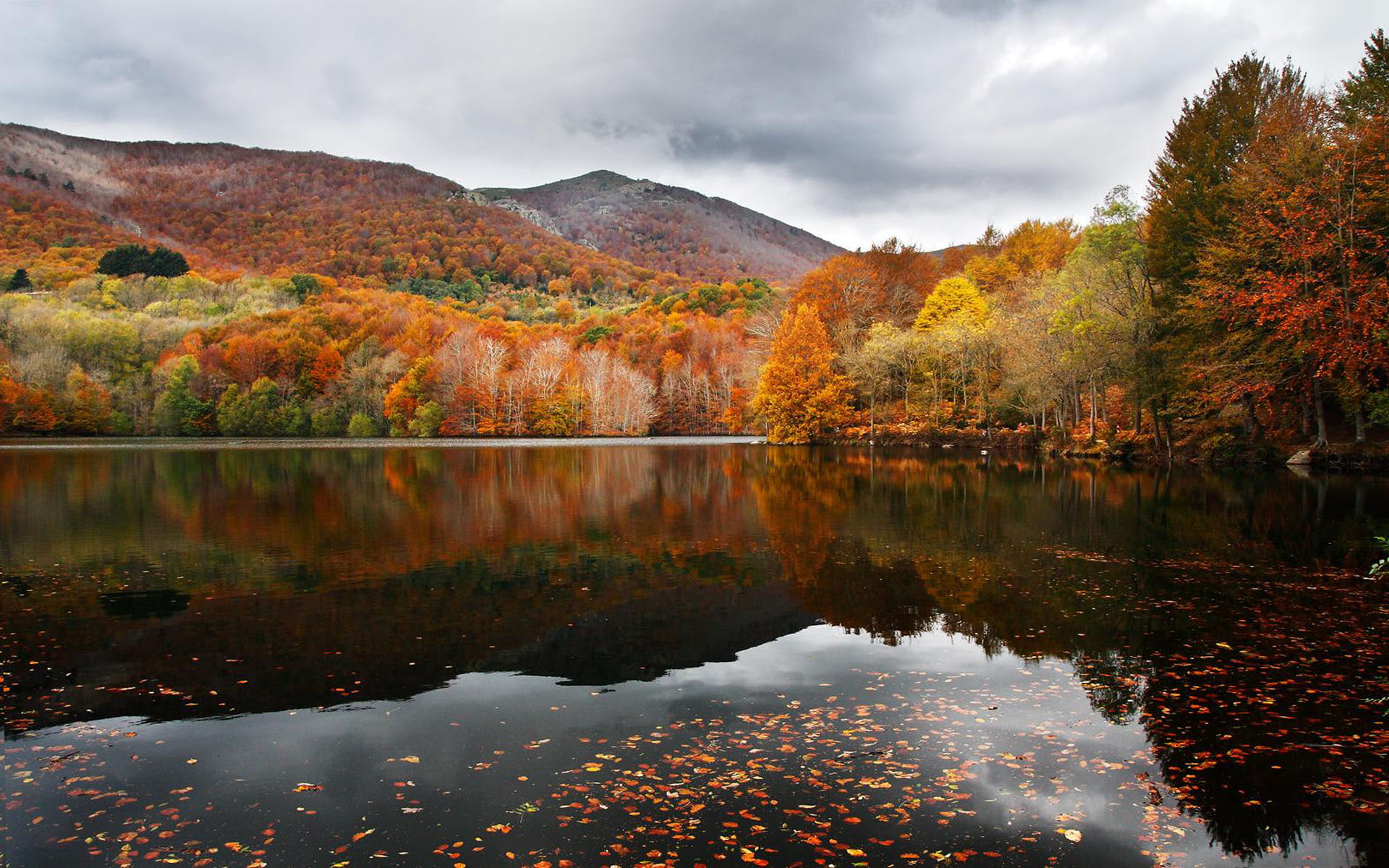 autumn, park, hd, spain, natural, 1080P, lake, santa, fe, desktop, montseny, barcelona, HD Wallpaper
